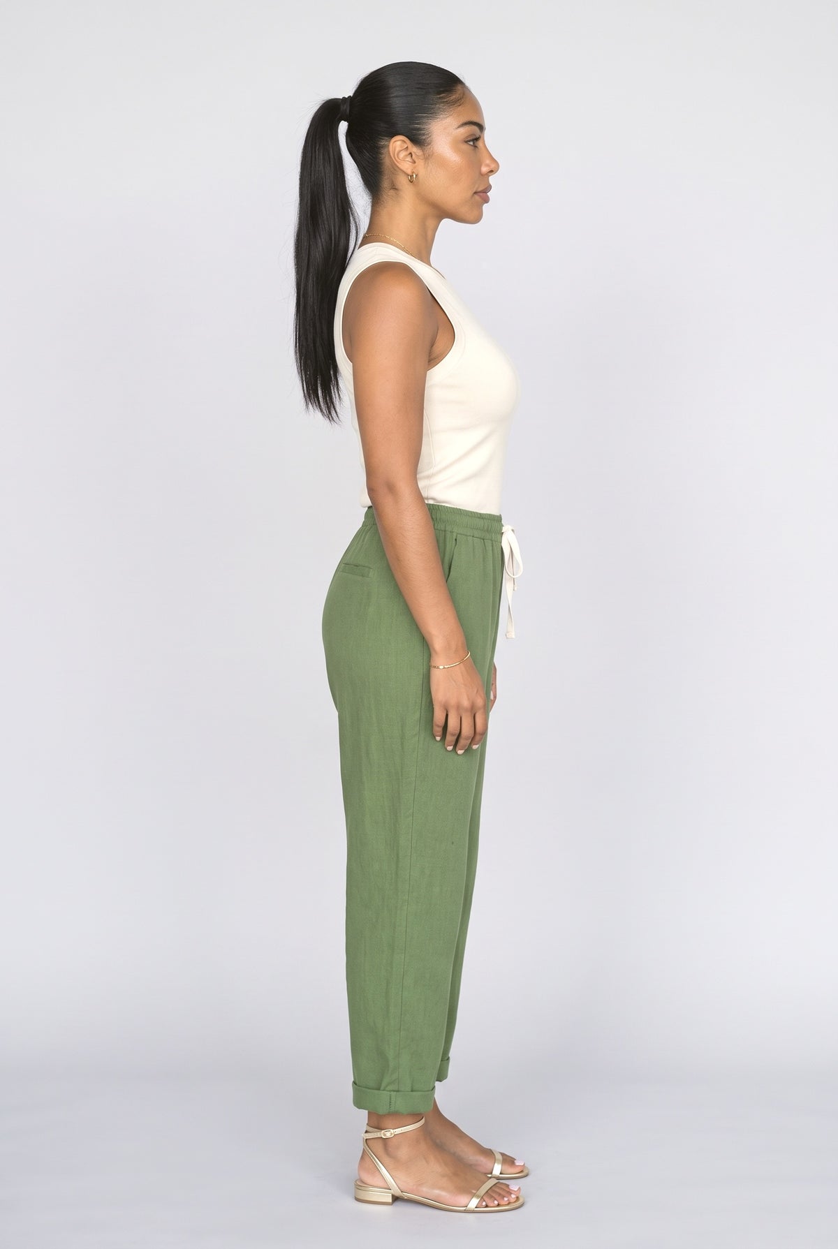 Wide Leg Pants, back view