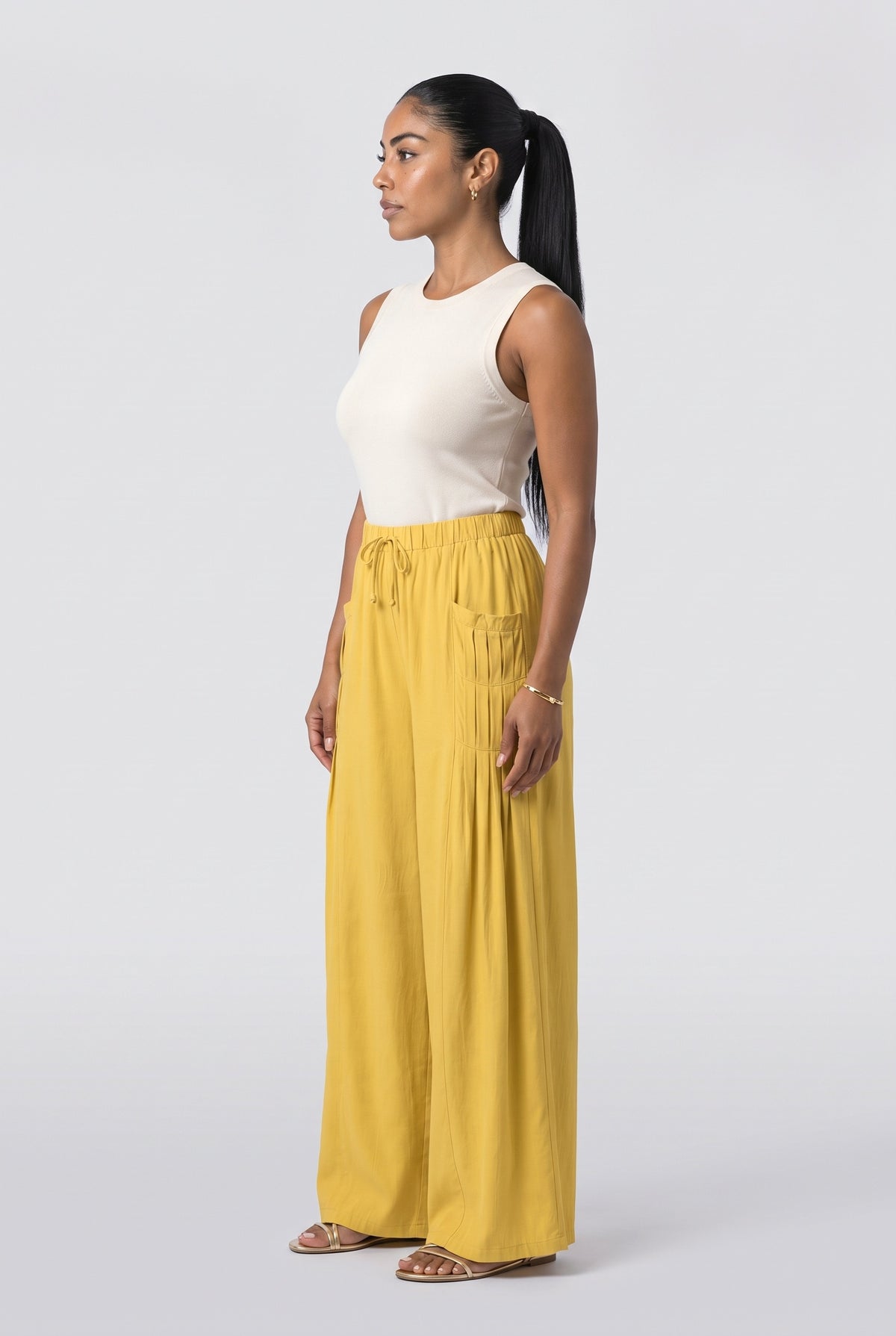 Wide Leg Pants, back view