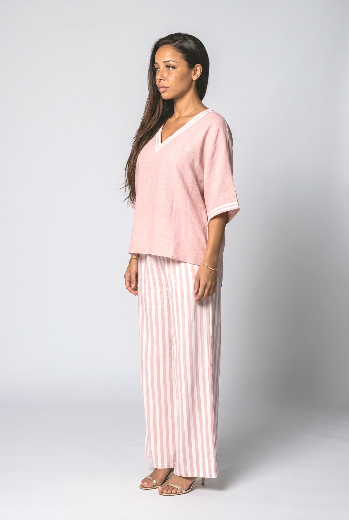 Linen Two Piece Outfit, back view
