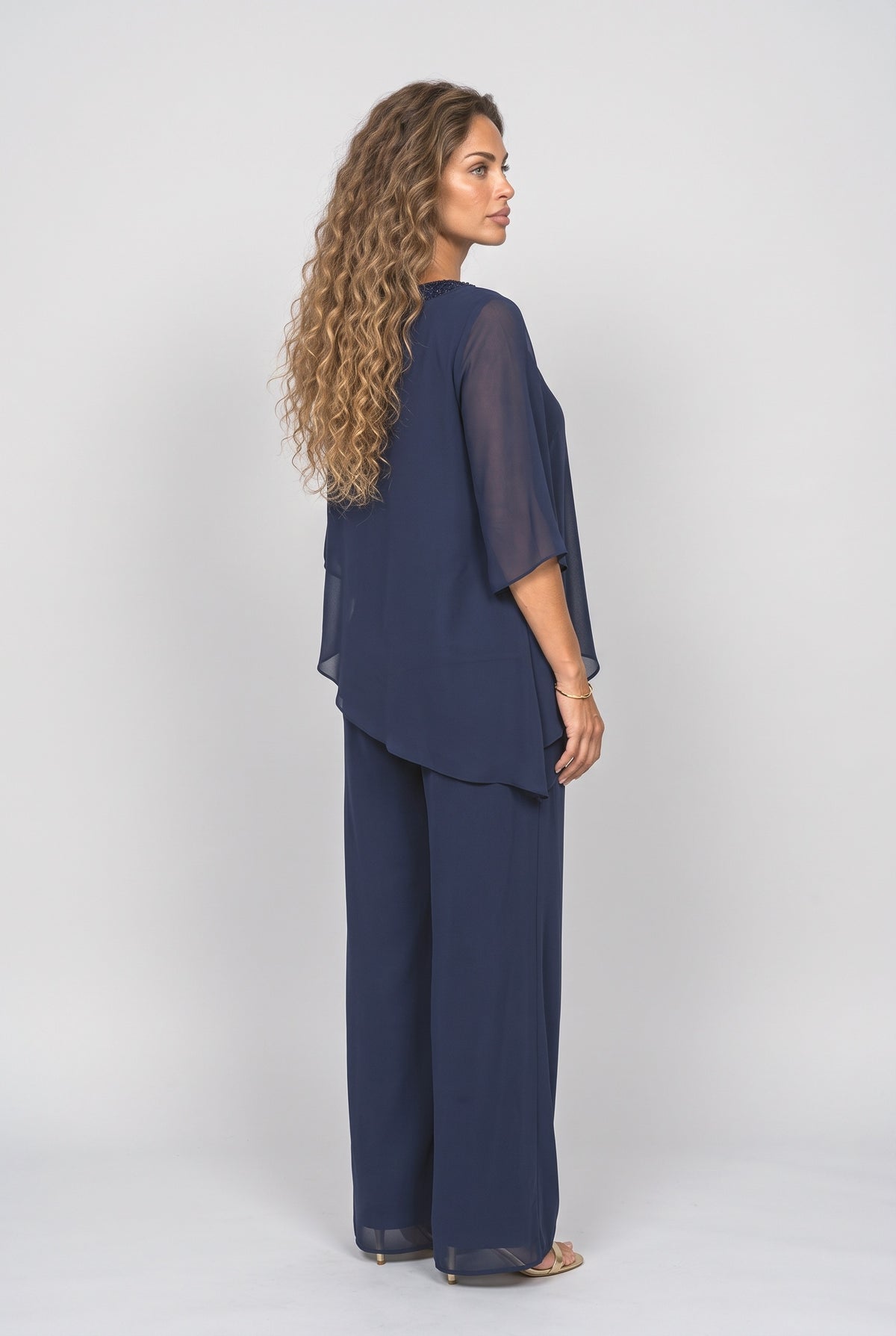 Chiffon Two Piece Outfit, back view