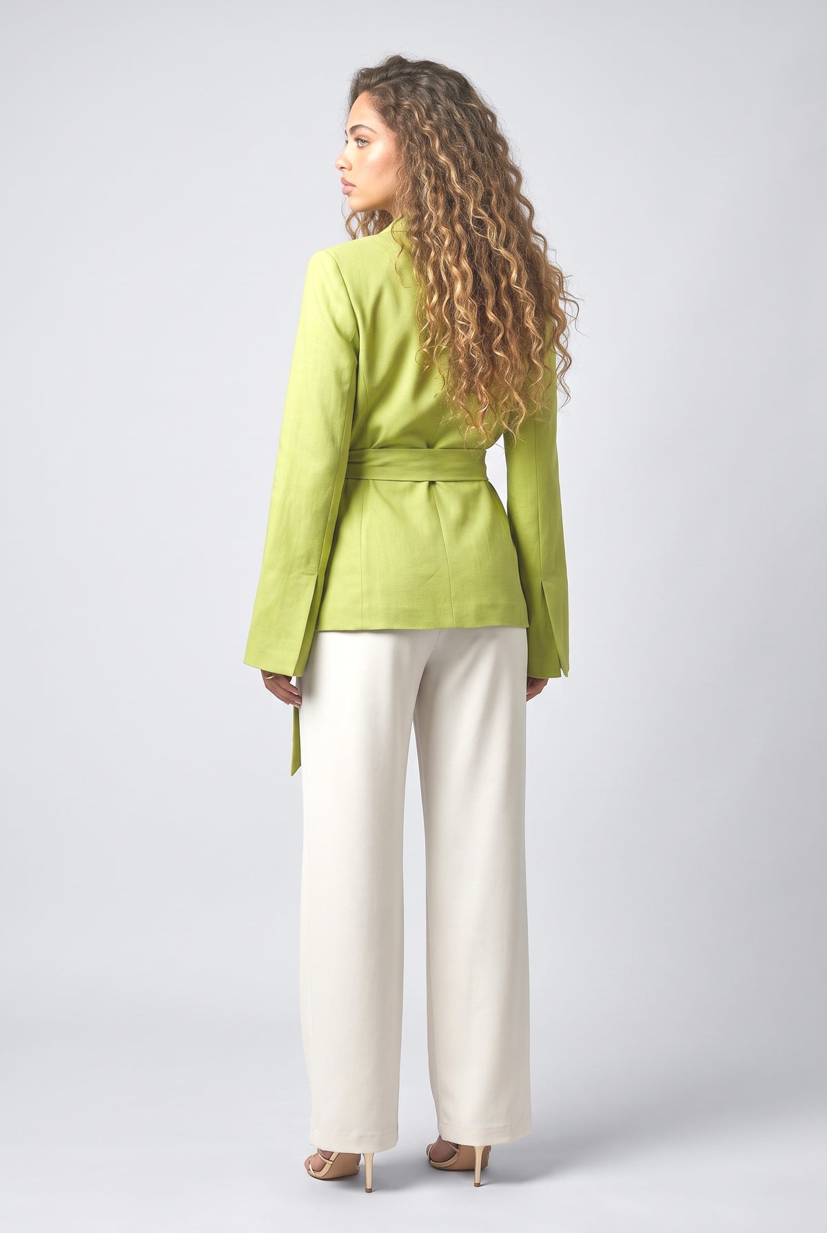 Single-Breasted Tie-Down Blazer, back view