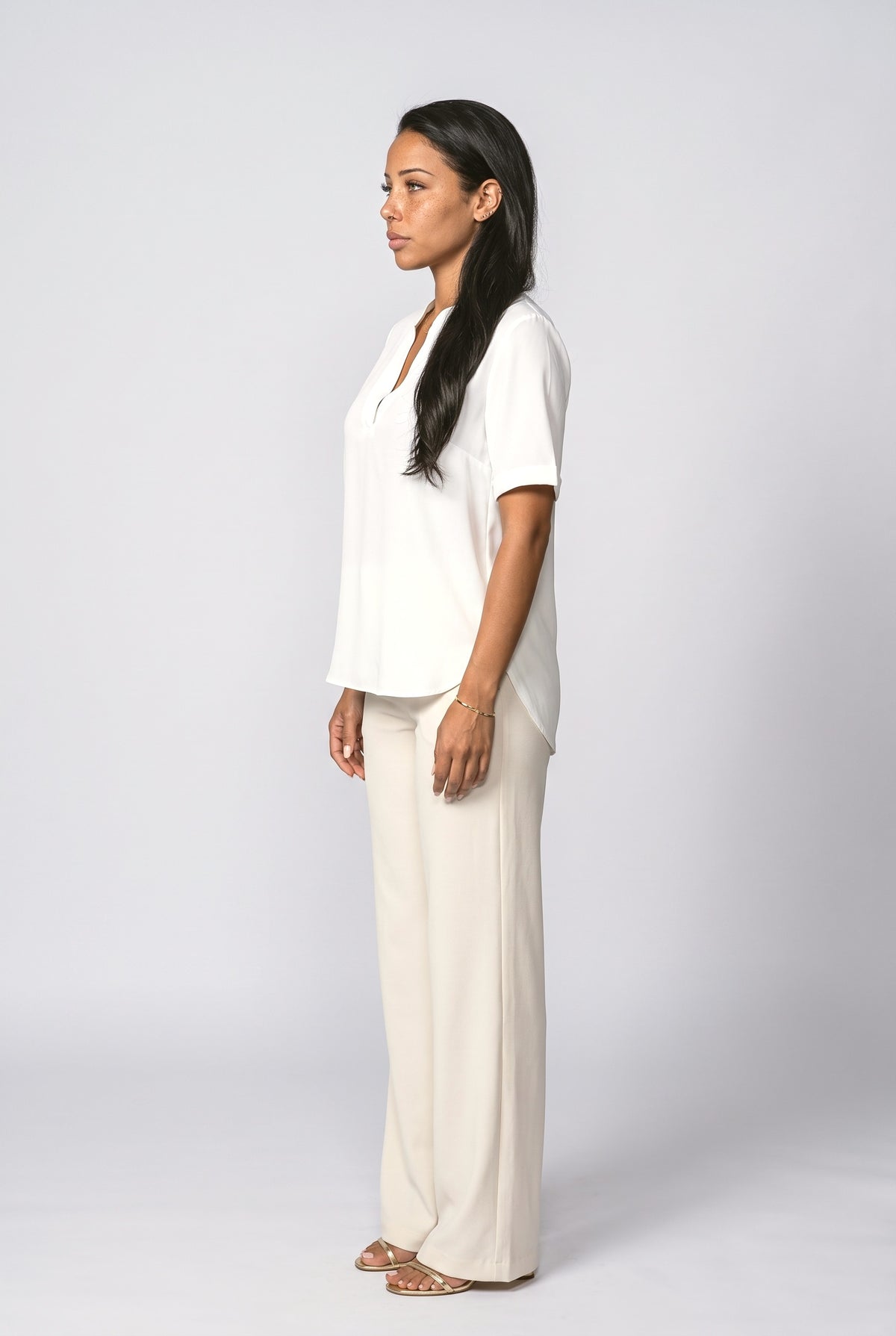 V-Neck Blouse, back view