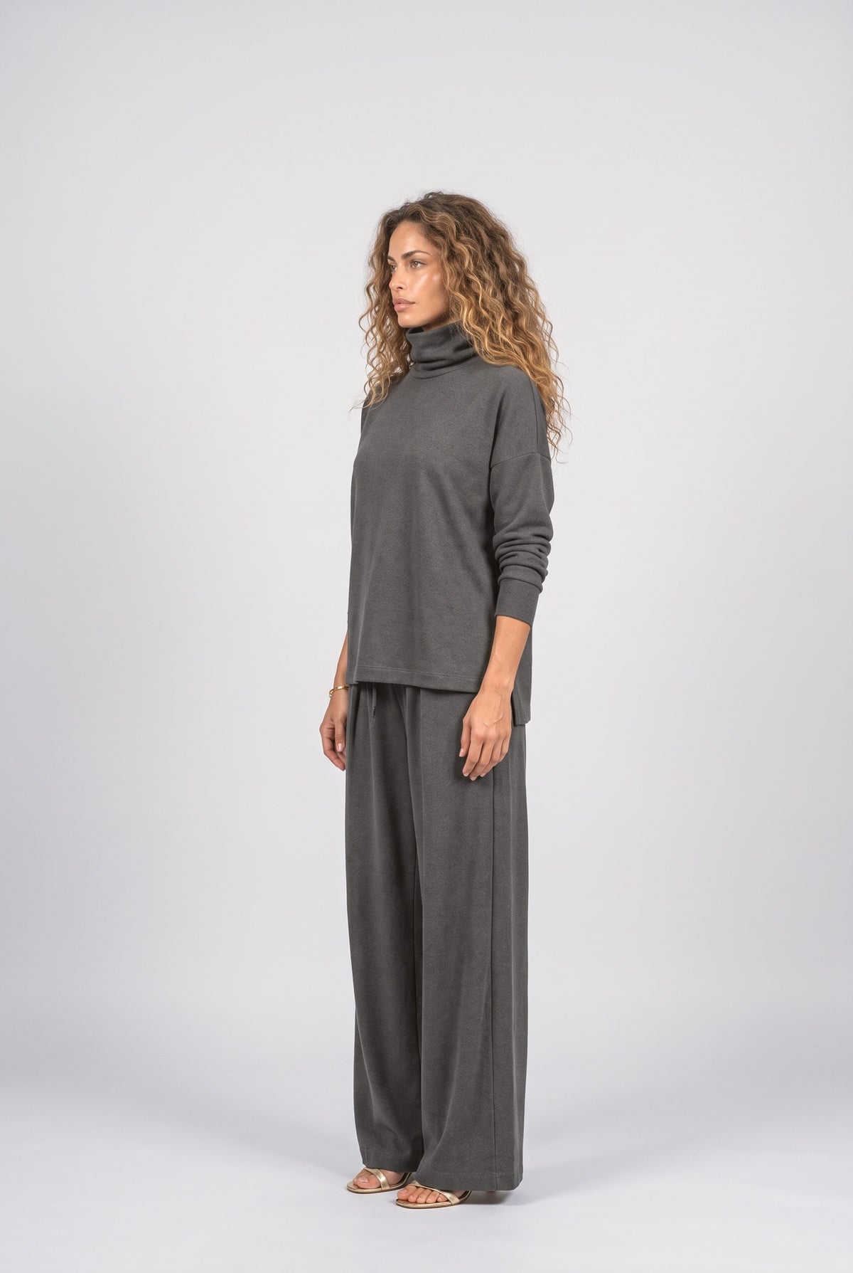 Turtleneck Two Piece Outfit, back view