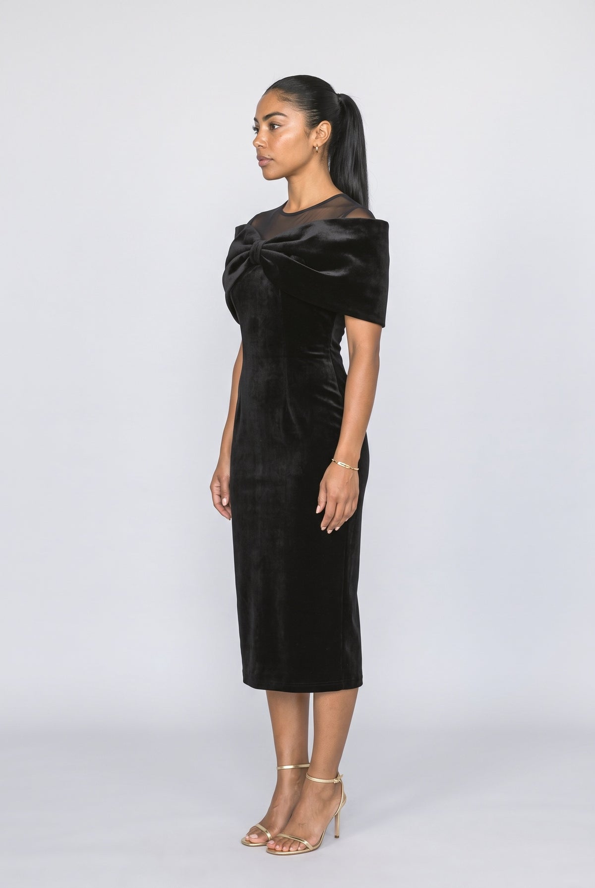 Black Cocktail Dress, back view