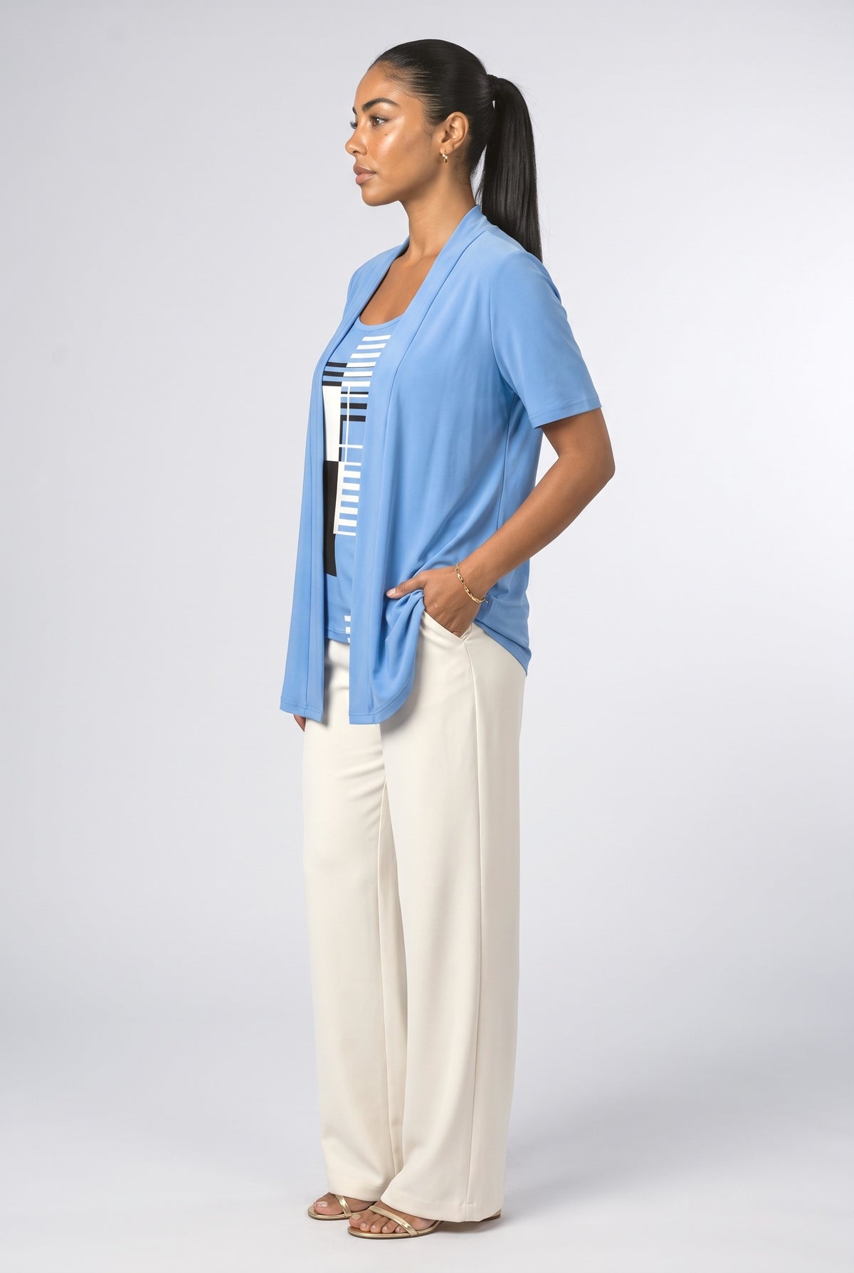 Colorblock Blouse, back view