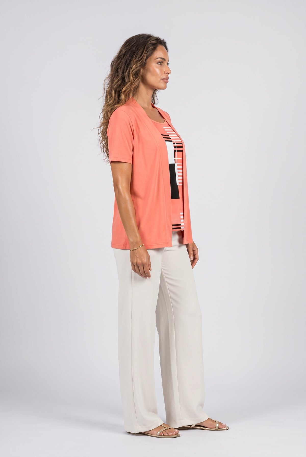 Colorblock Knit Cardigan, back view