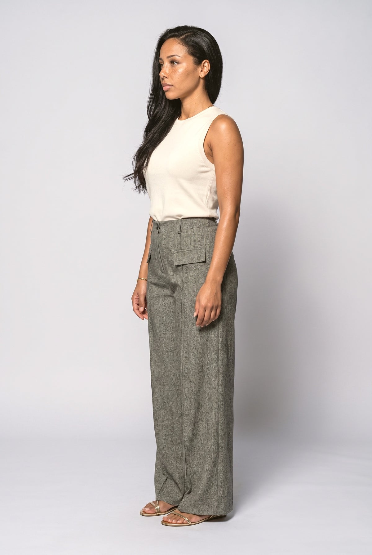 Wide Leg Pants, back view