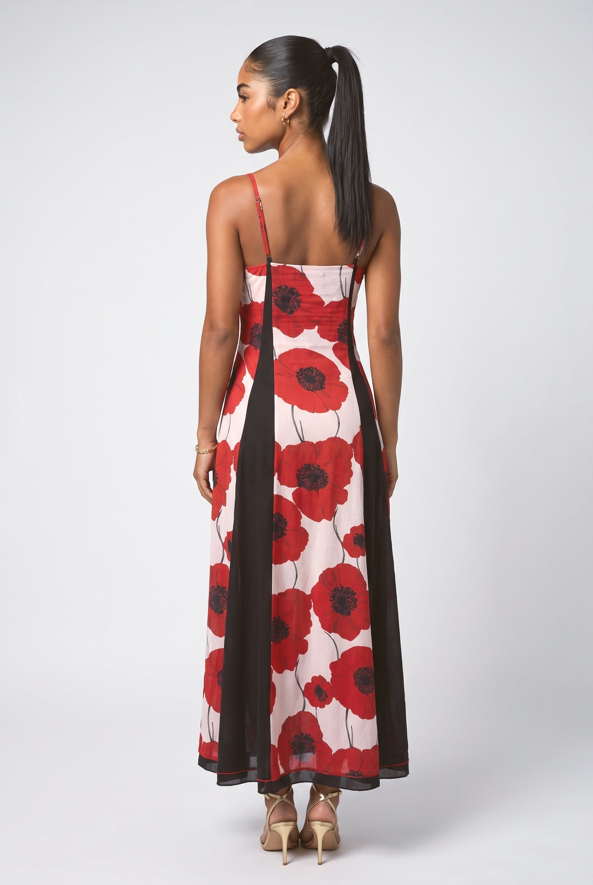 Red Maxi Dress, back view