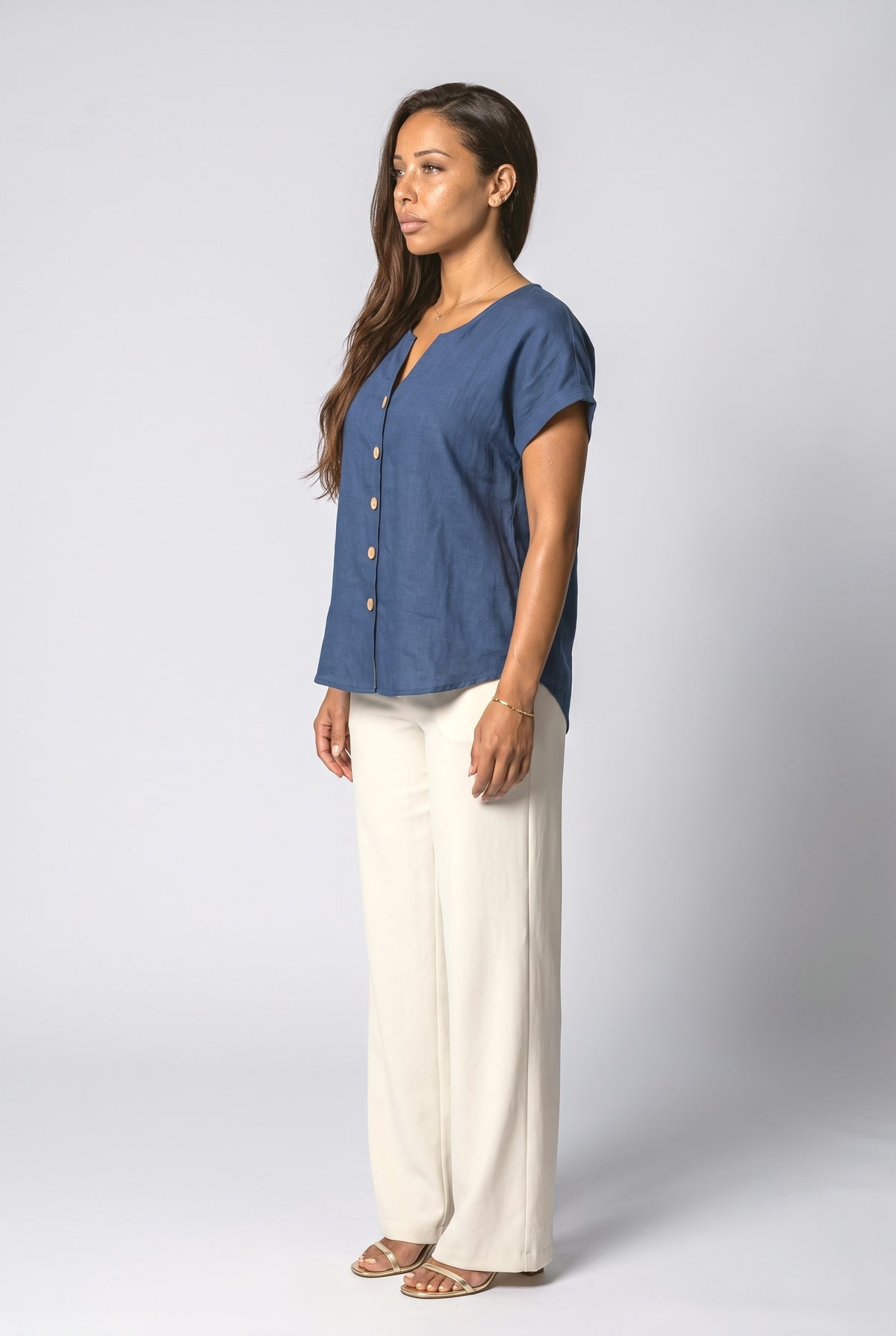 V-Neck Blouse, back view