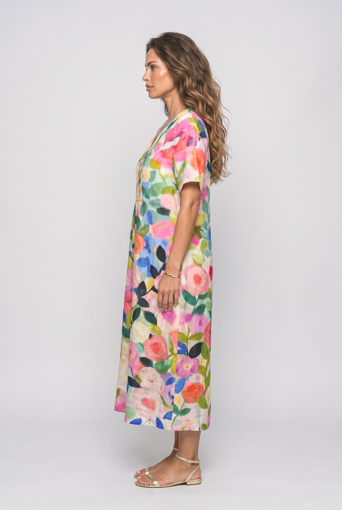 Floral Midi Dress, back view