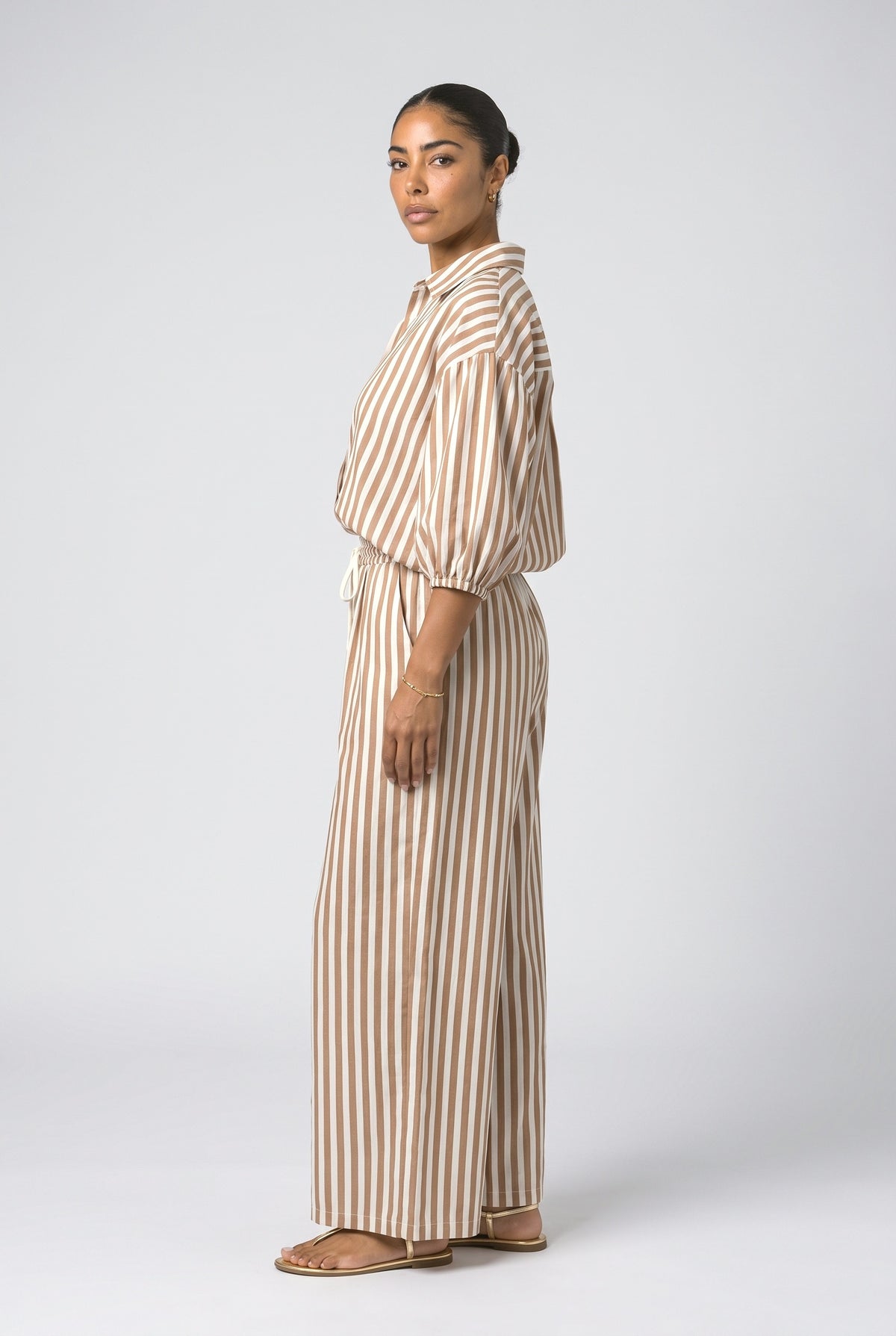 Striped Two Piece Outfit, back view