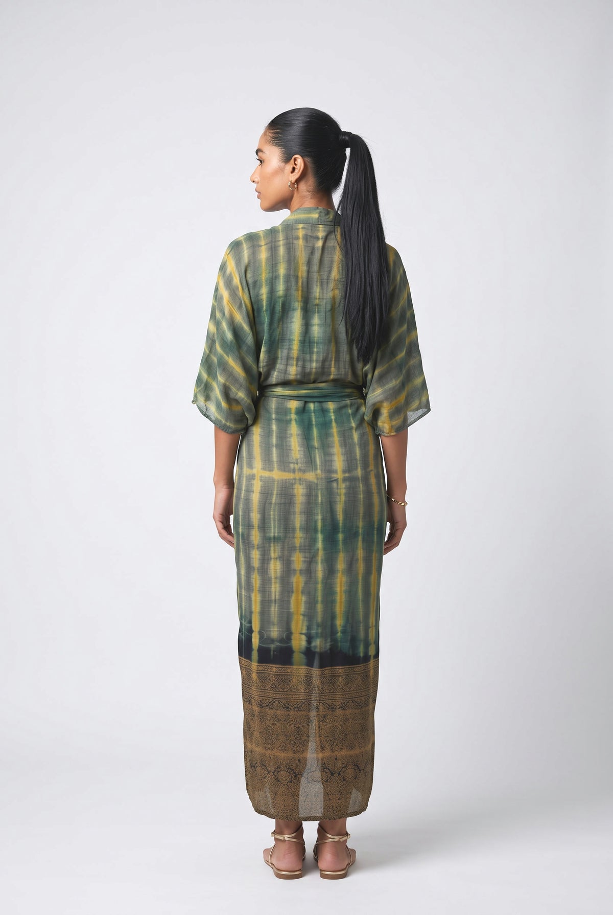 Illusion Printed Dress-8, back view