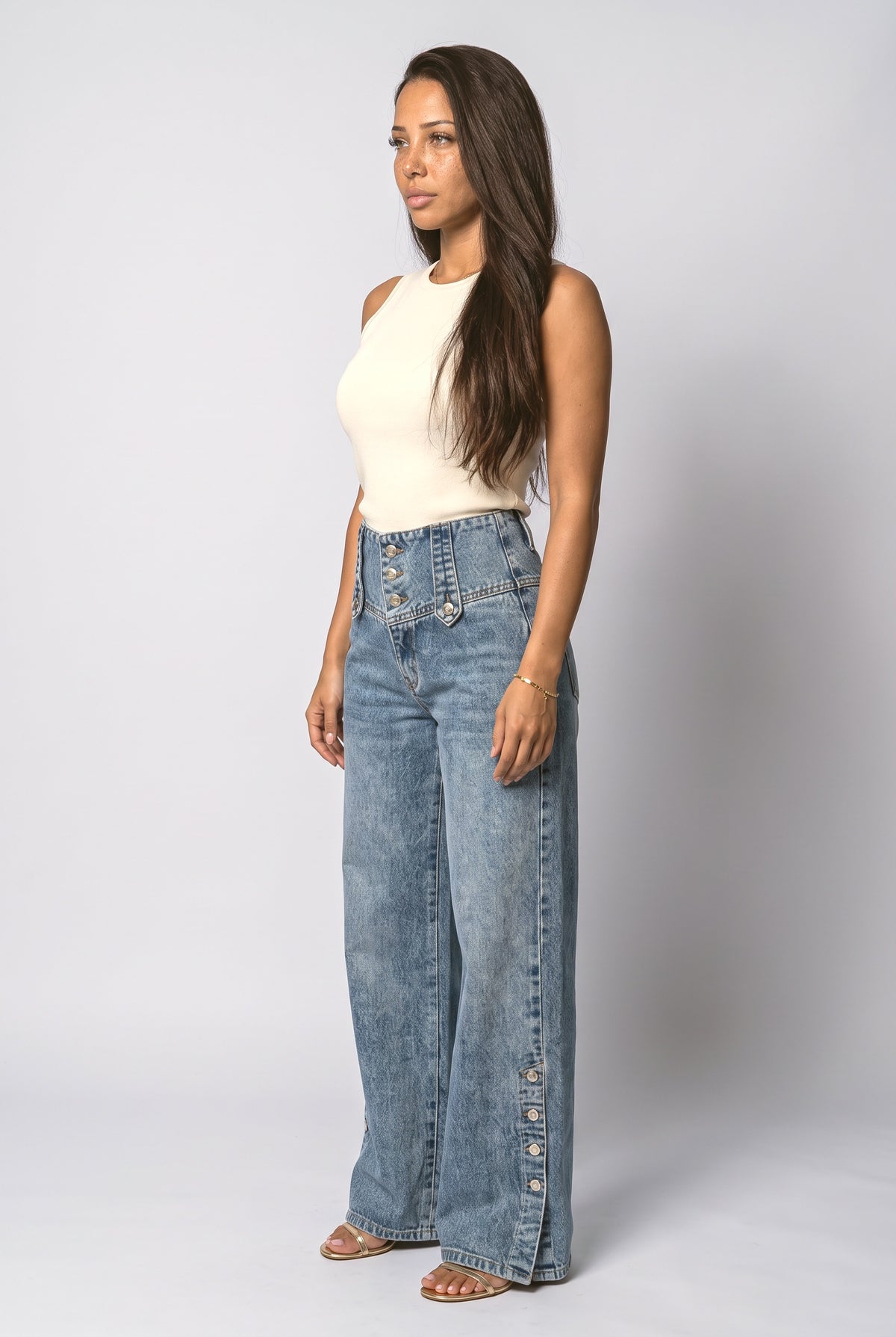 Wide Leg Jeans, back view