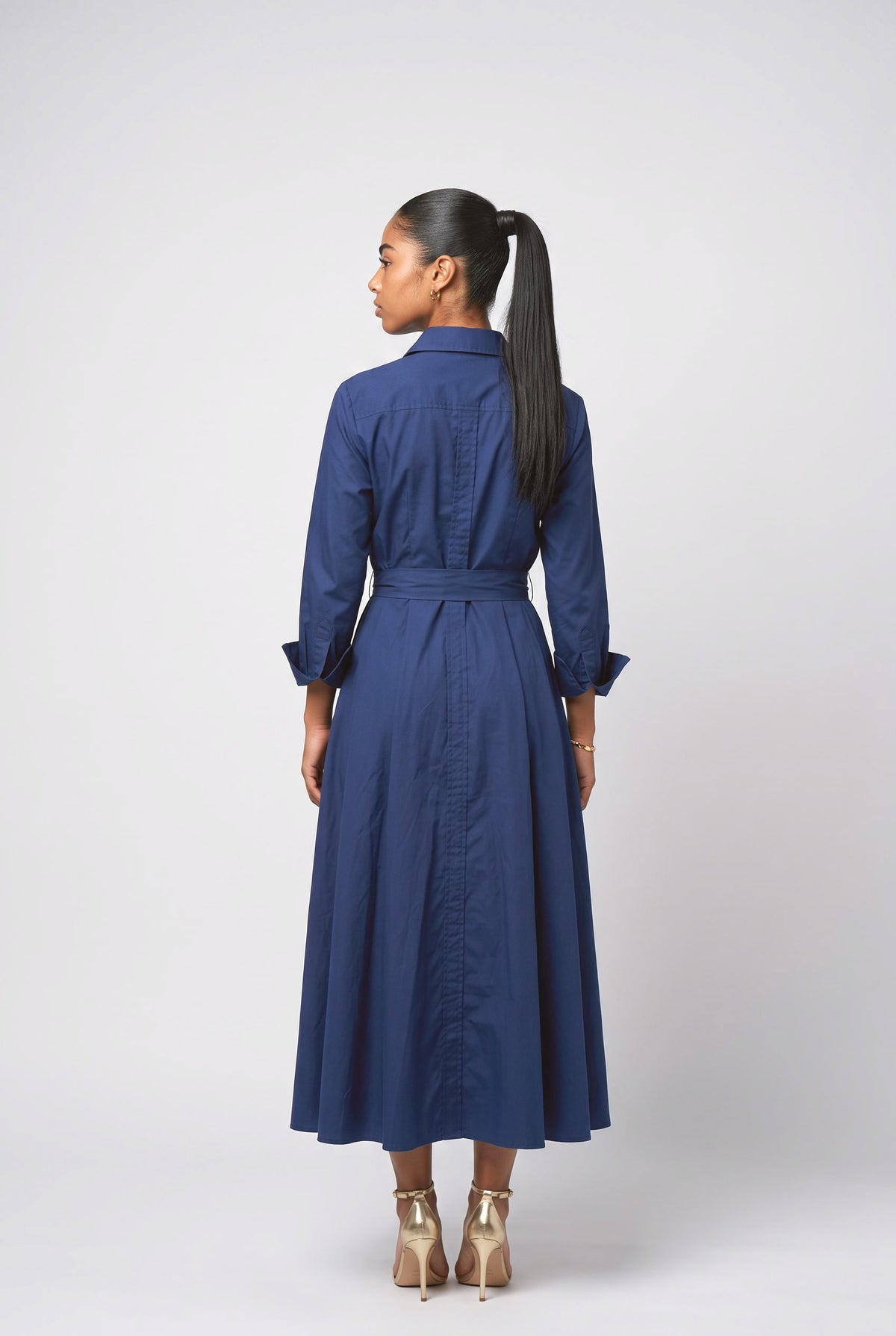 Lace Long Sleeve Maxi Dress, back view