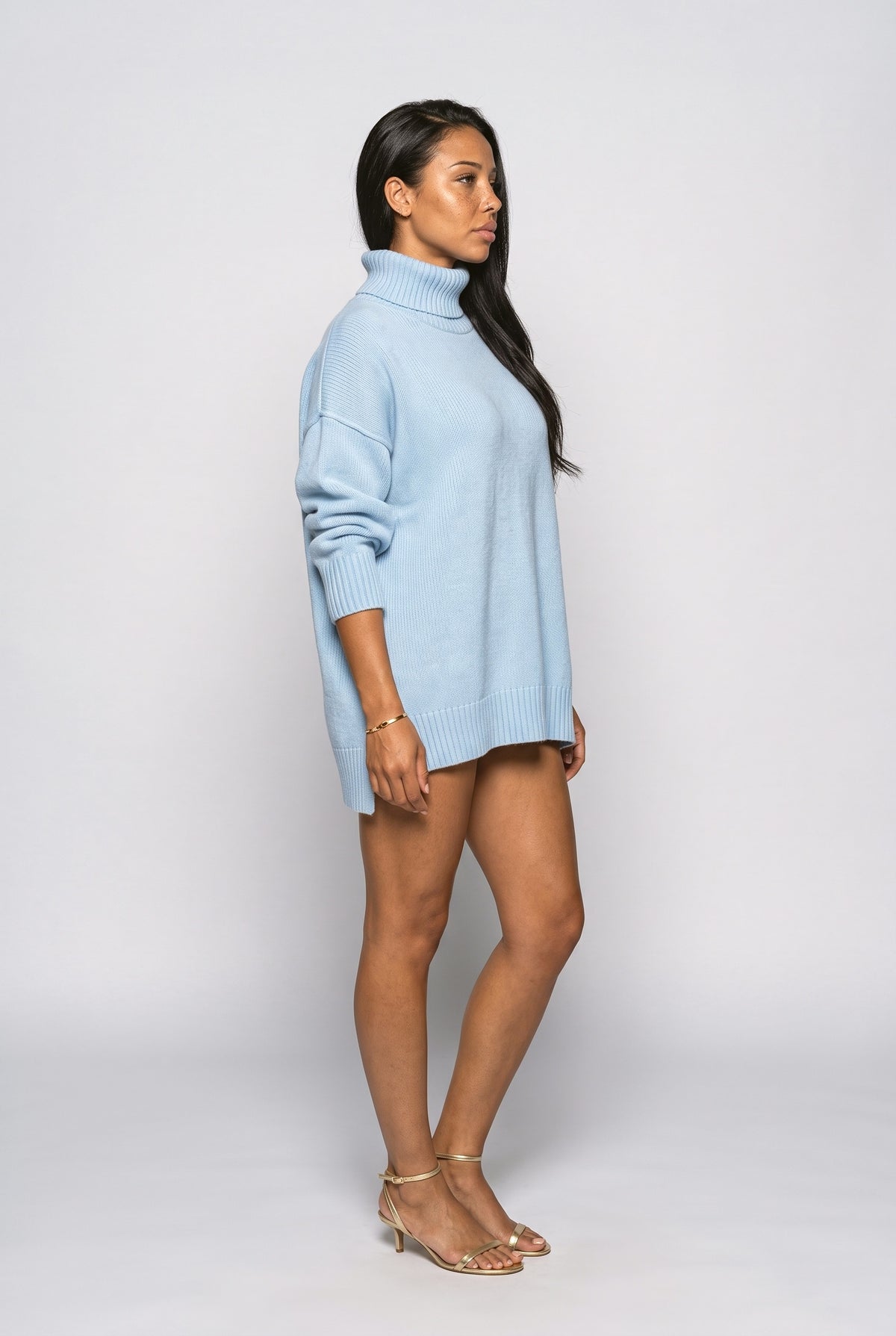 Ribbed Oversized Sweater, back view