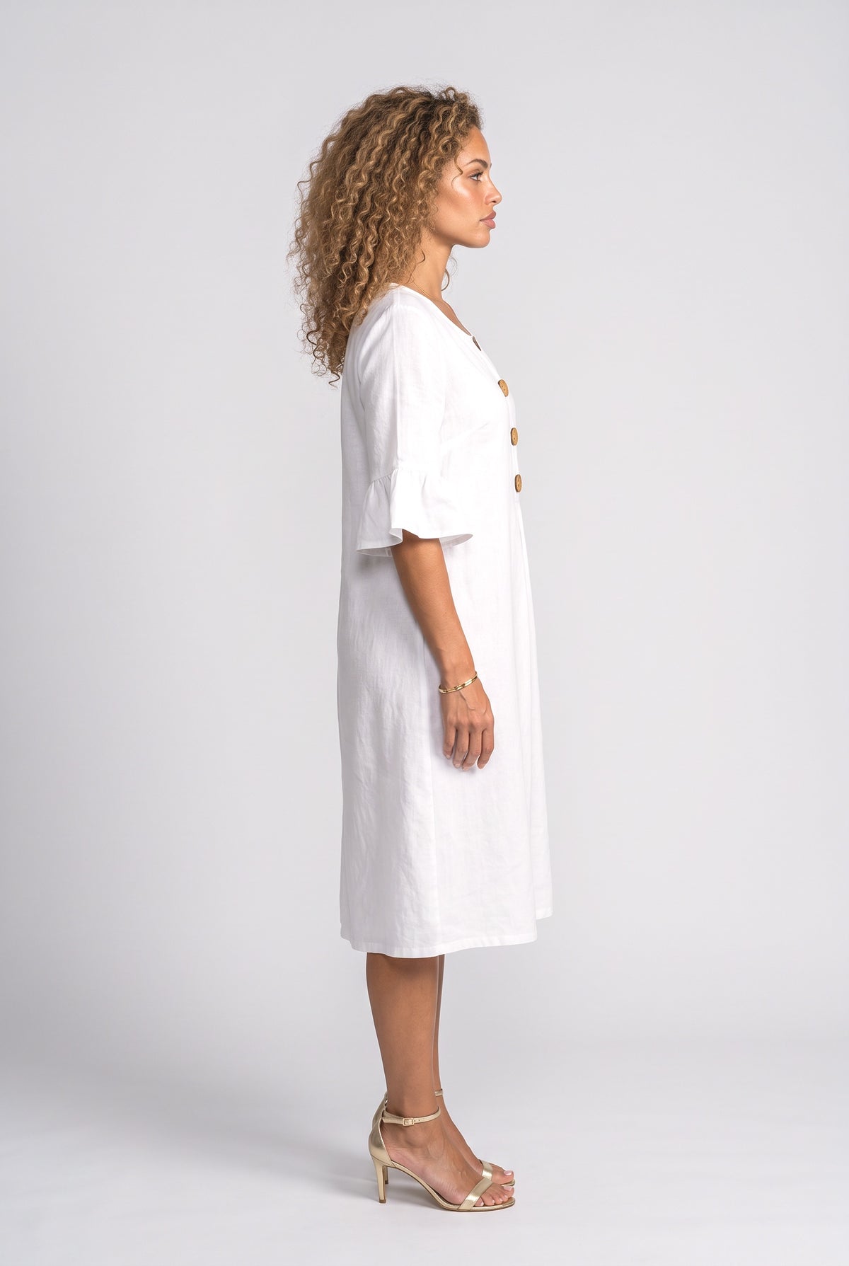 Ruffle Midi Dress, back view