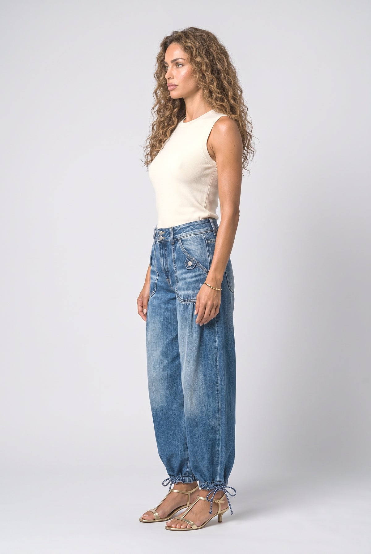 Blue Women's Jeans, back view