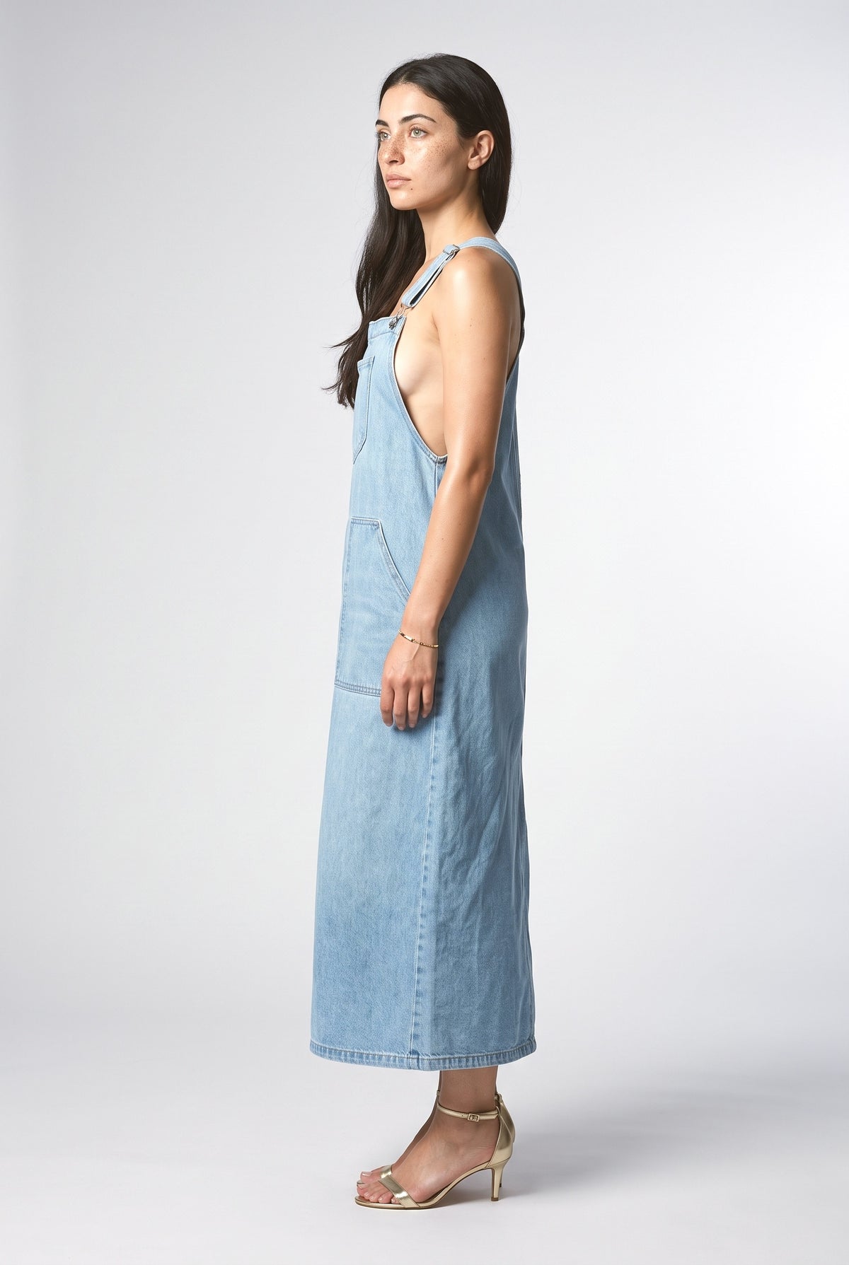 Denim Summer Dress, back view