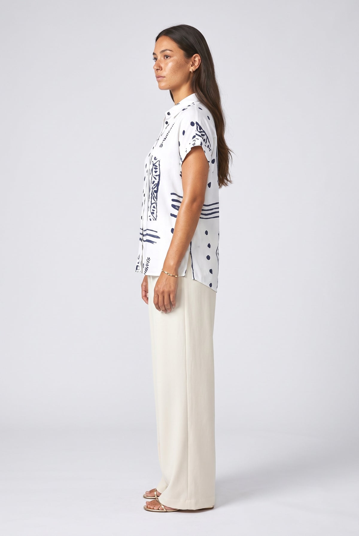 Abstract T Shirt Women, back view