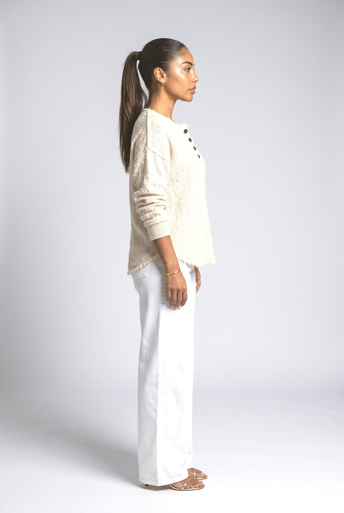 Knit Pullover Sweater, back view