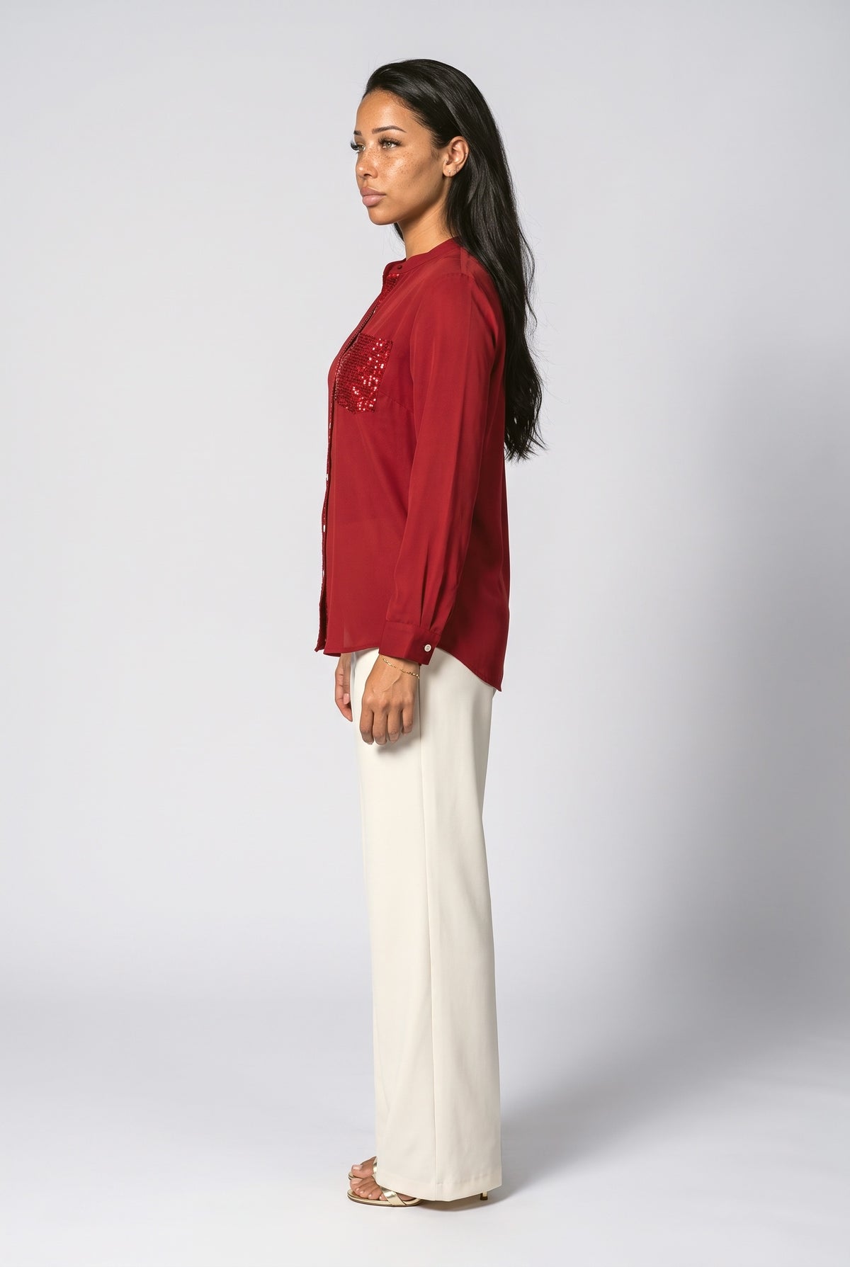 Sequin Blouse, back view