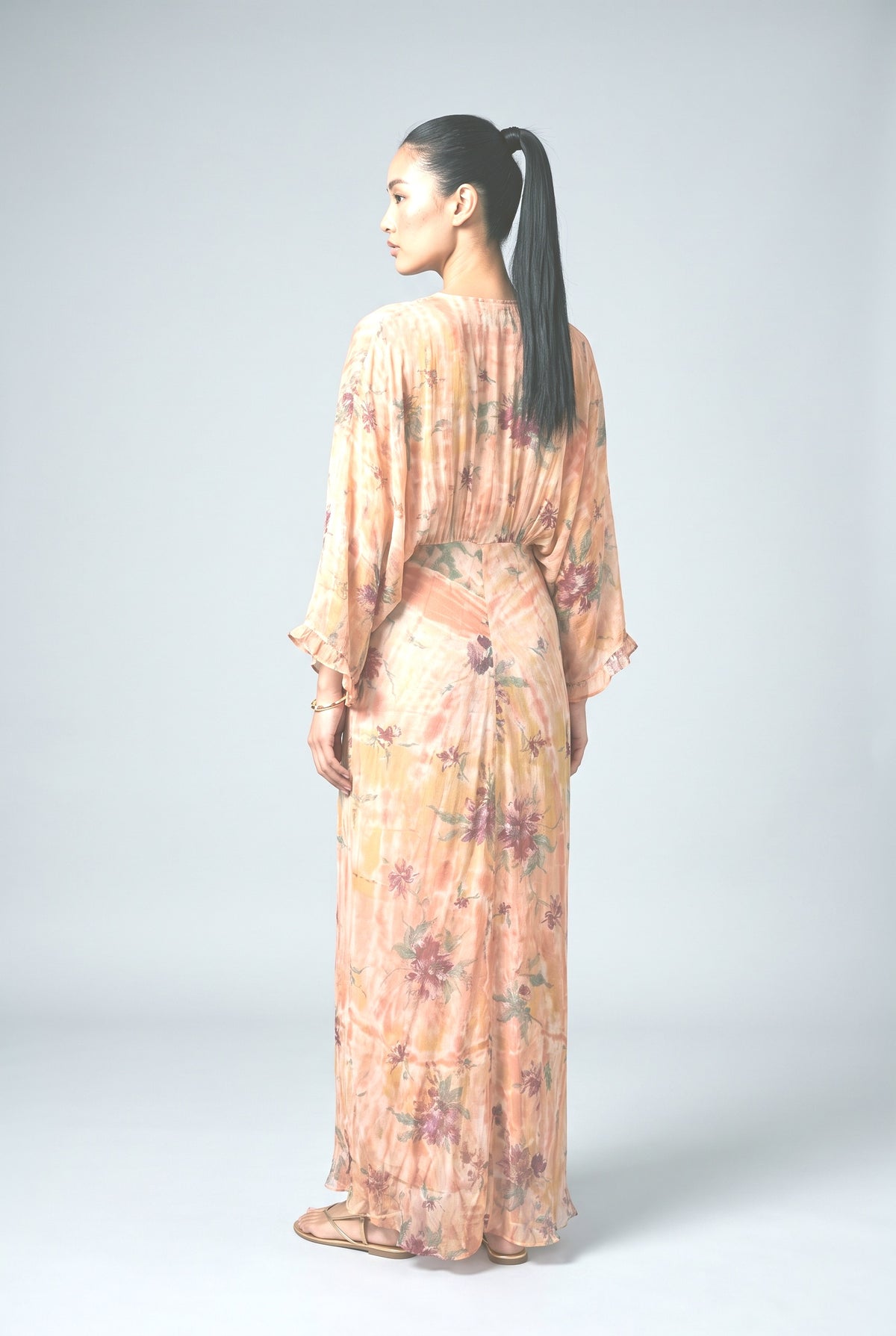Kimono-Style Printed Dress-2, back view