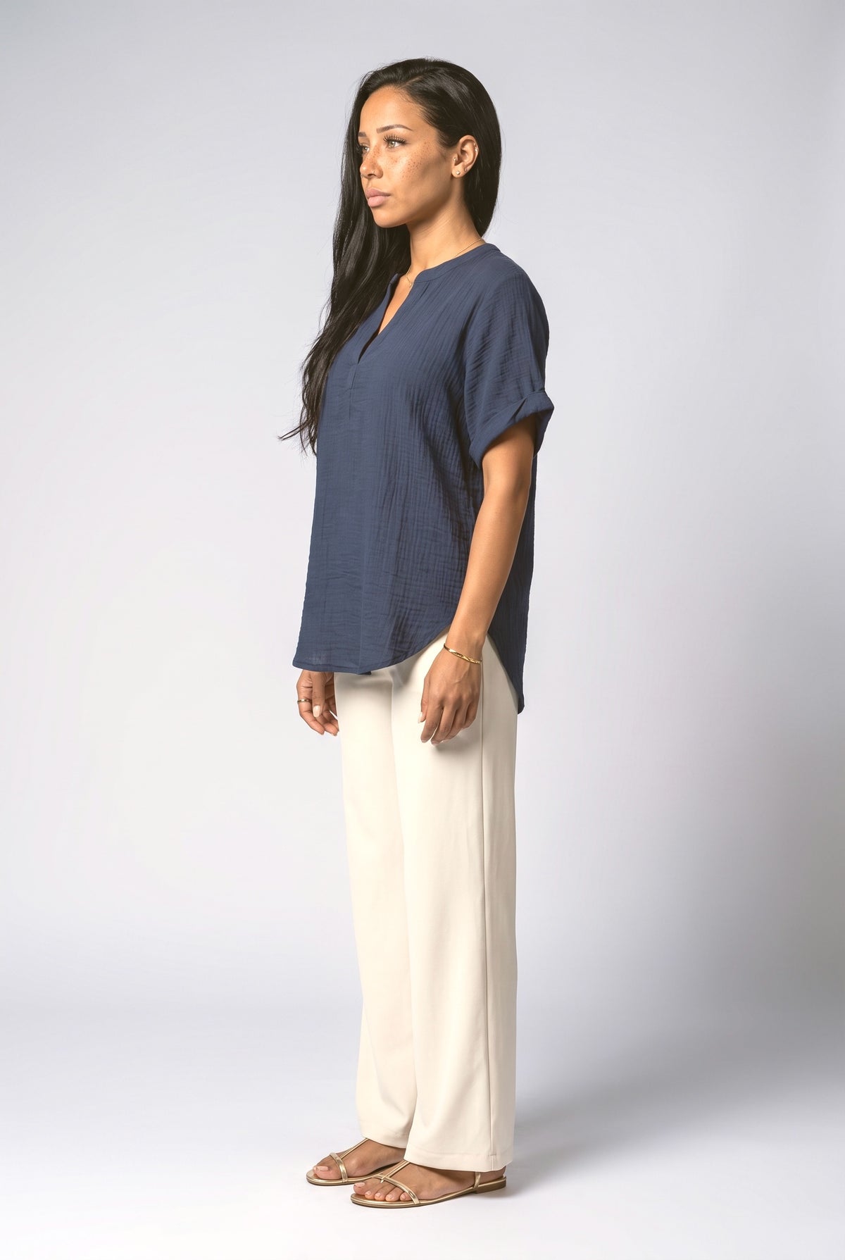 V-Neck Blouse, back view