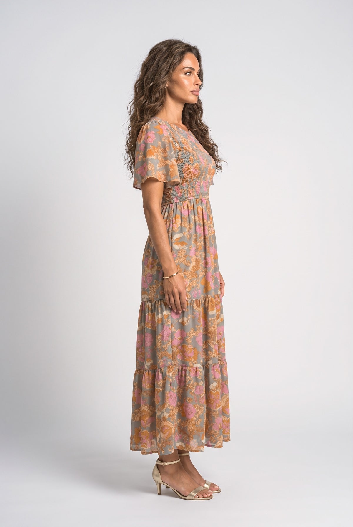 Floral Maxi Dress, back view