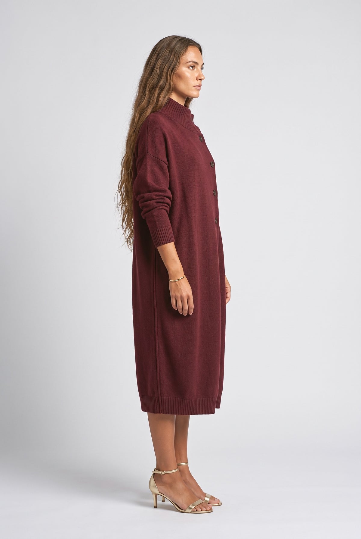 Oversized Long Cardigan, back view