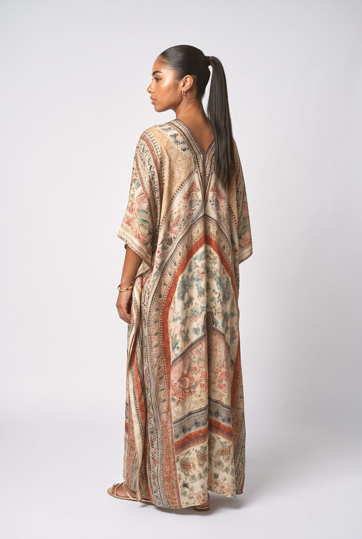 Multicolor Oversized Maxi Dress, back view
