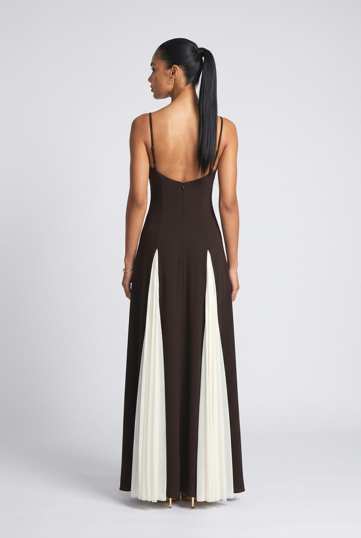 Tulle A-Line Maxi Dress, back view