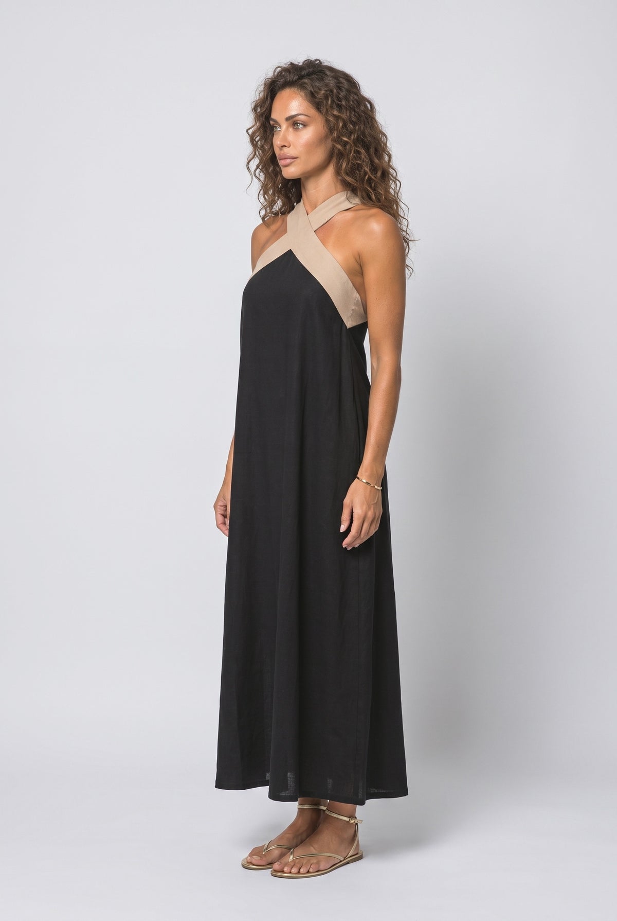 Halter Neck Beach Dress, back view