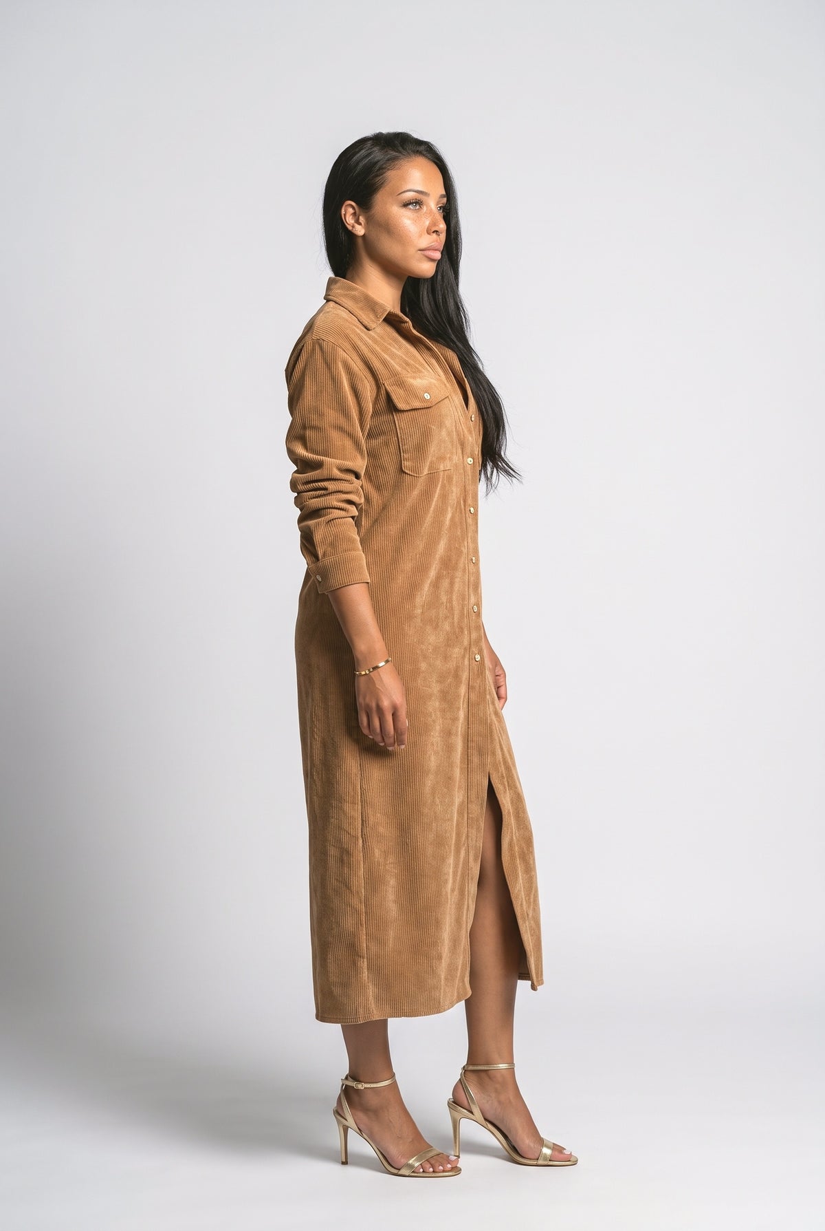 Slit Midi Dress, back view