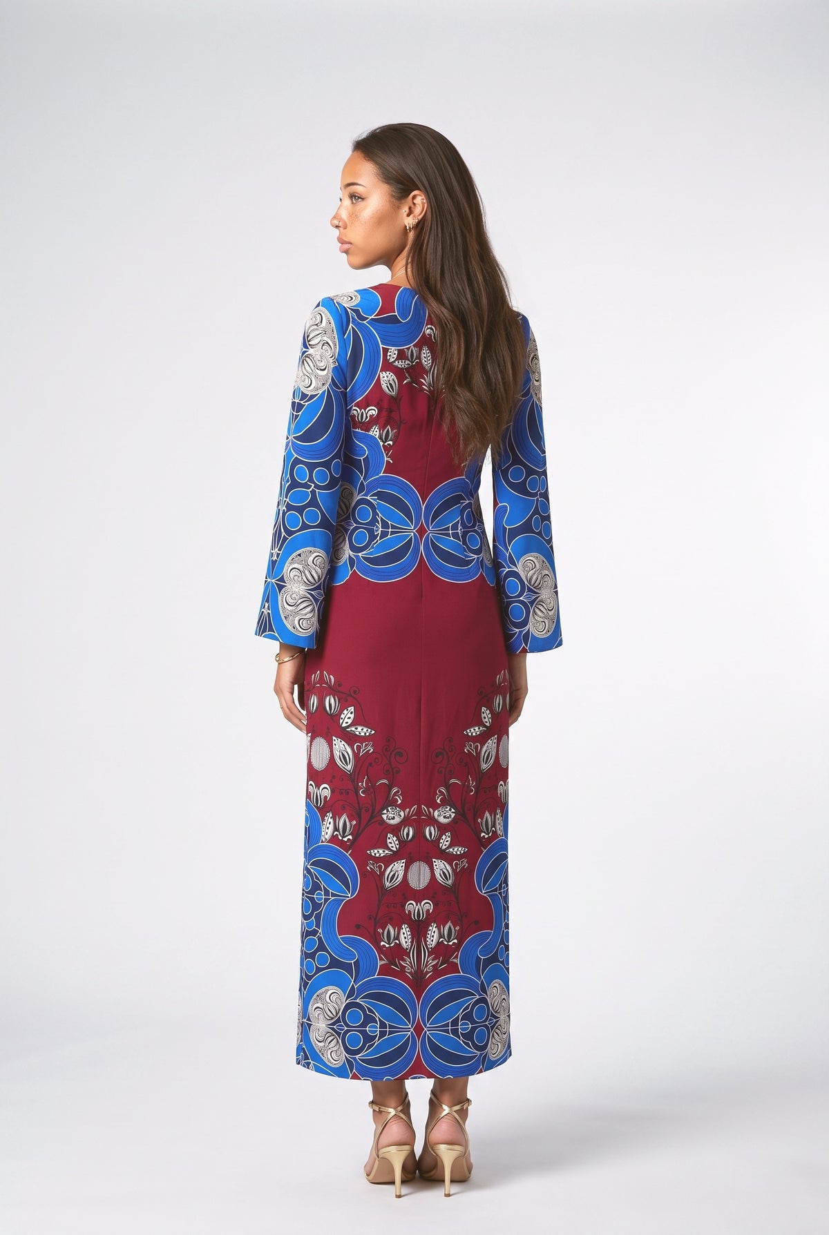 Multicolor Midi Dress, back view