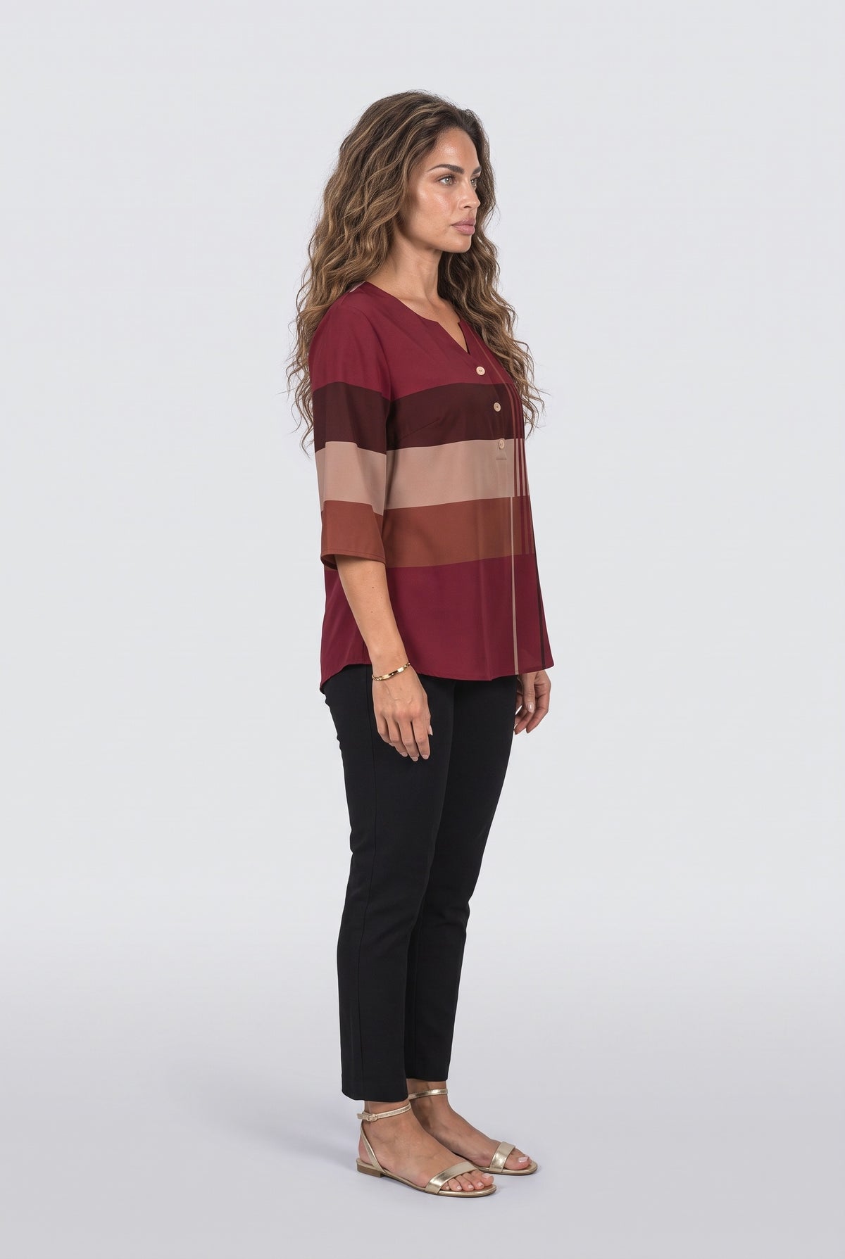 Colorblock Blouse, back view