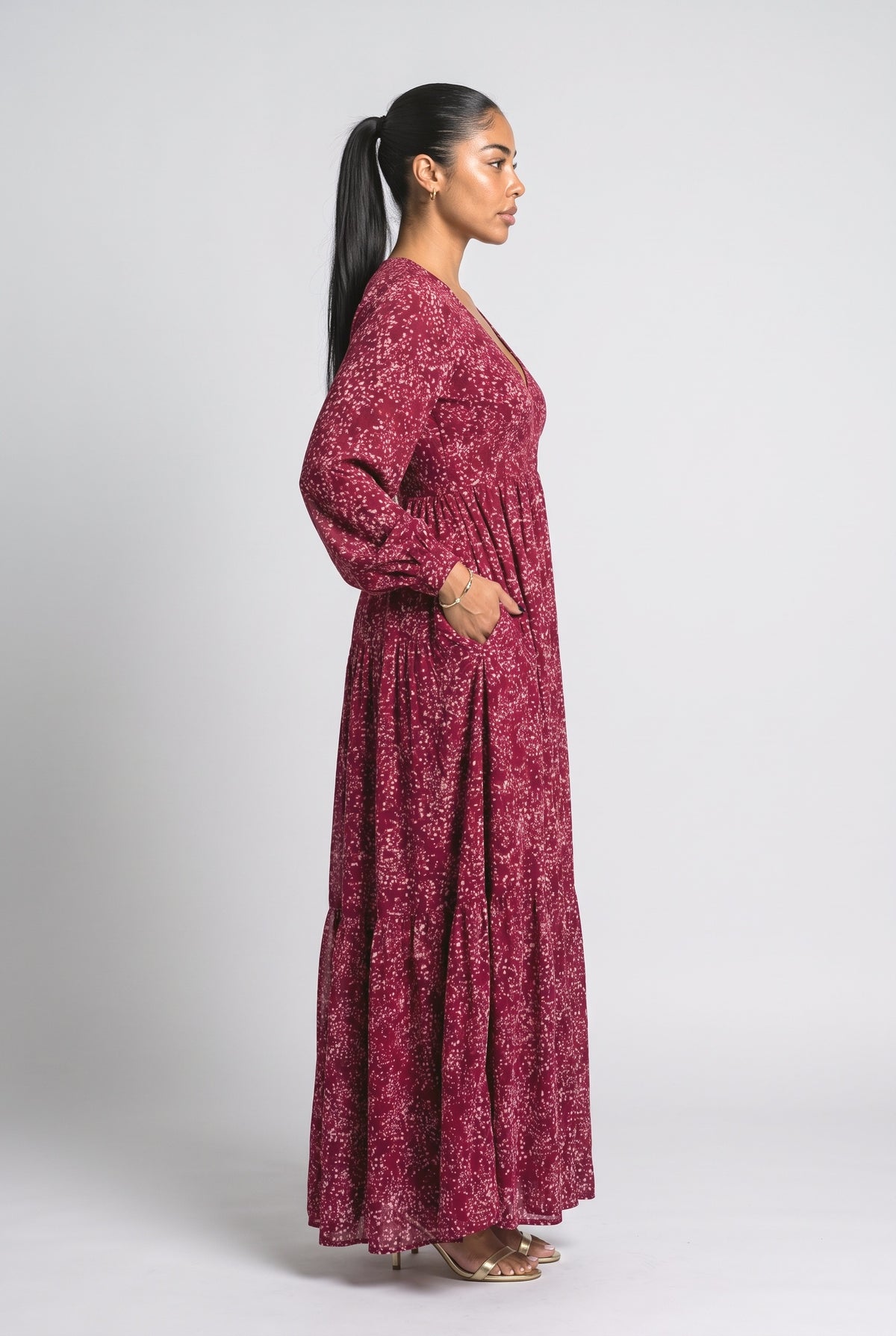 Floral Maxi Dress, back view