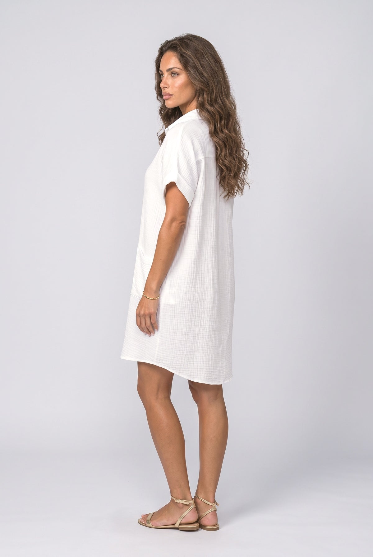Short Sleeve Summer Dress, back view