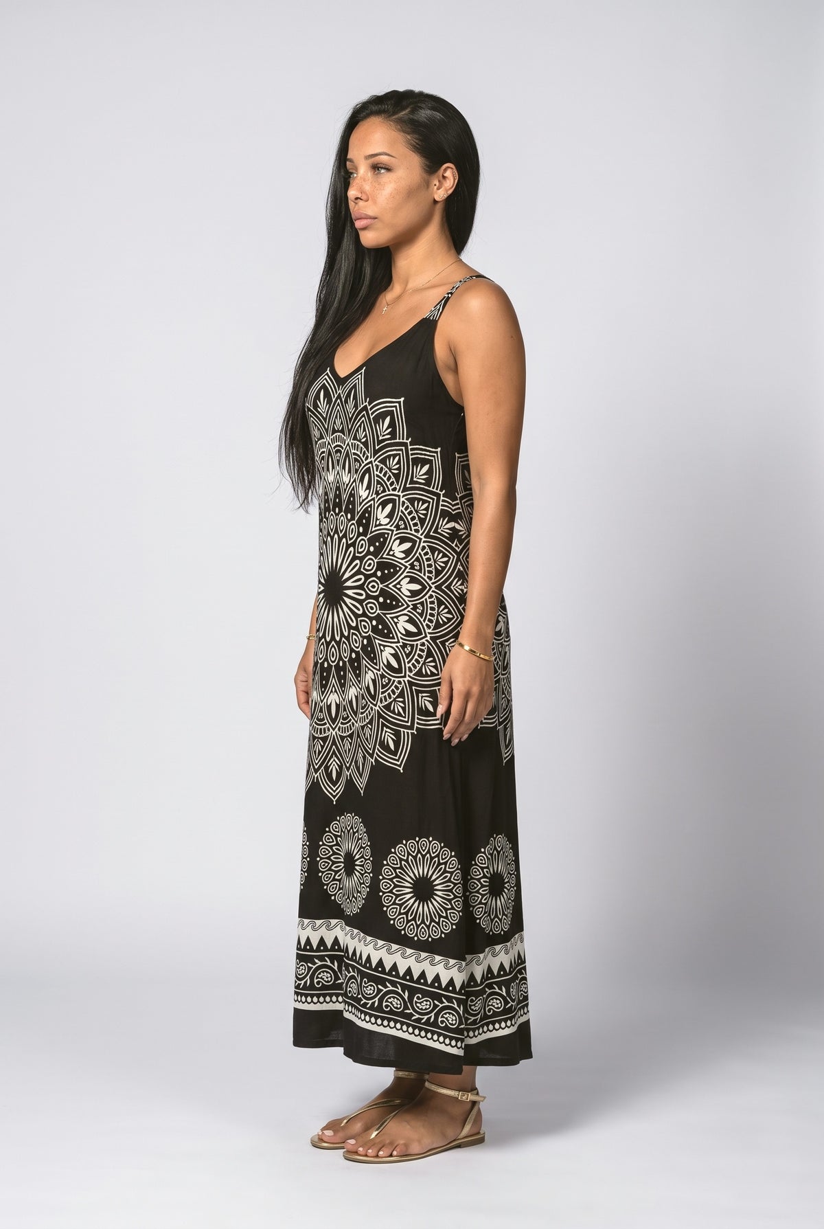 Black Maxi Dress, back view