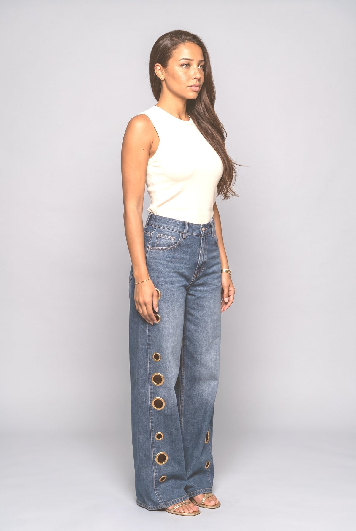 Wide Leg Jeans, back view