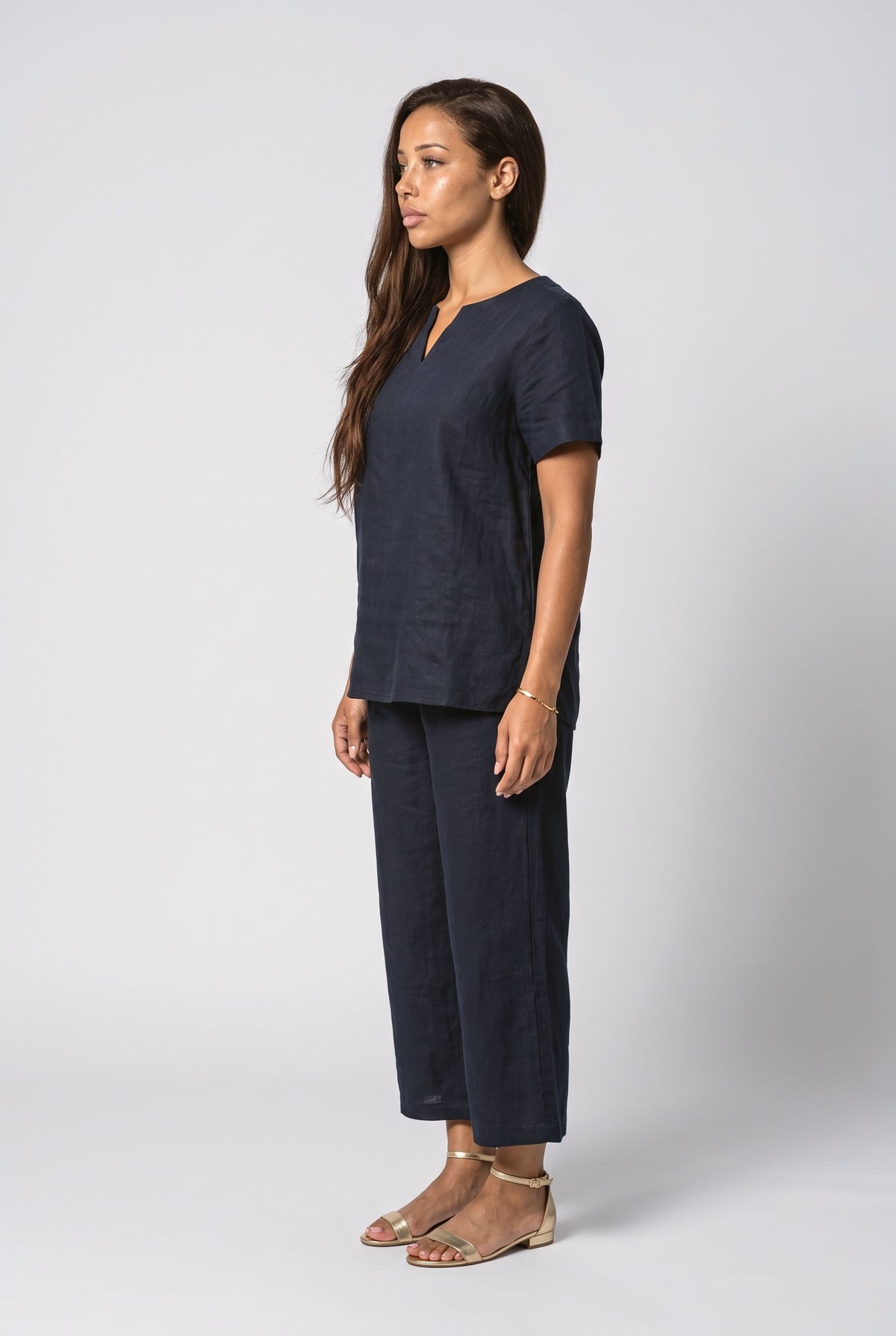 V-Neck Two Piece Outfit, back view