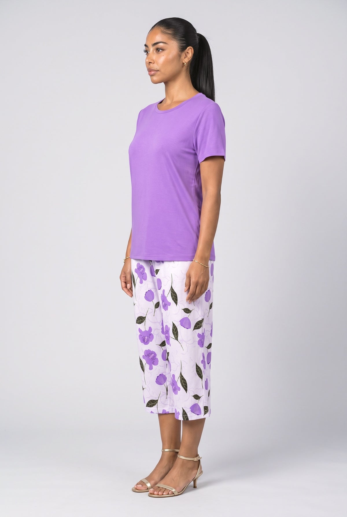 Floral Women's Pajamas, back view