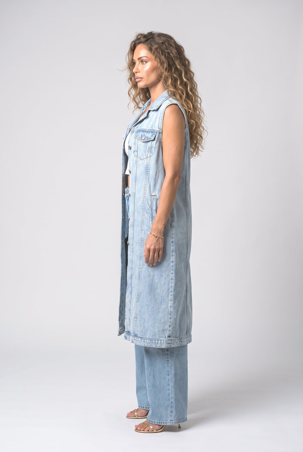 Denim Summer Dress, back view