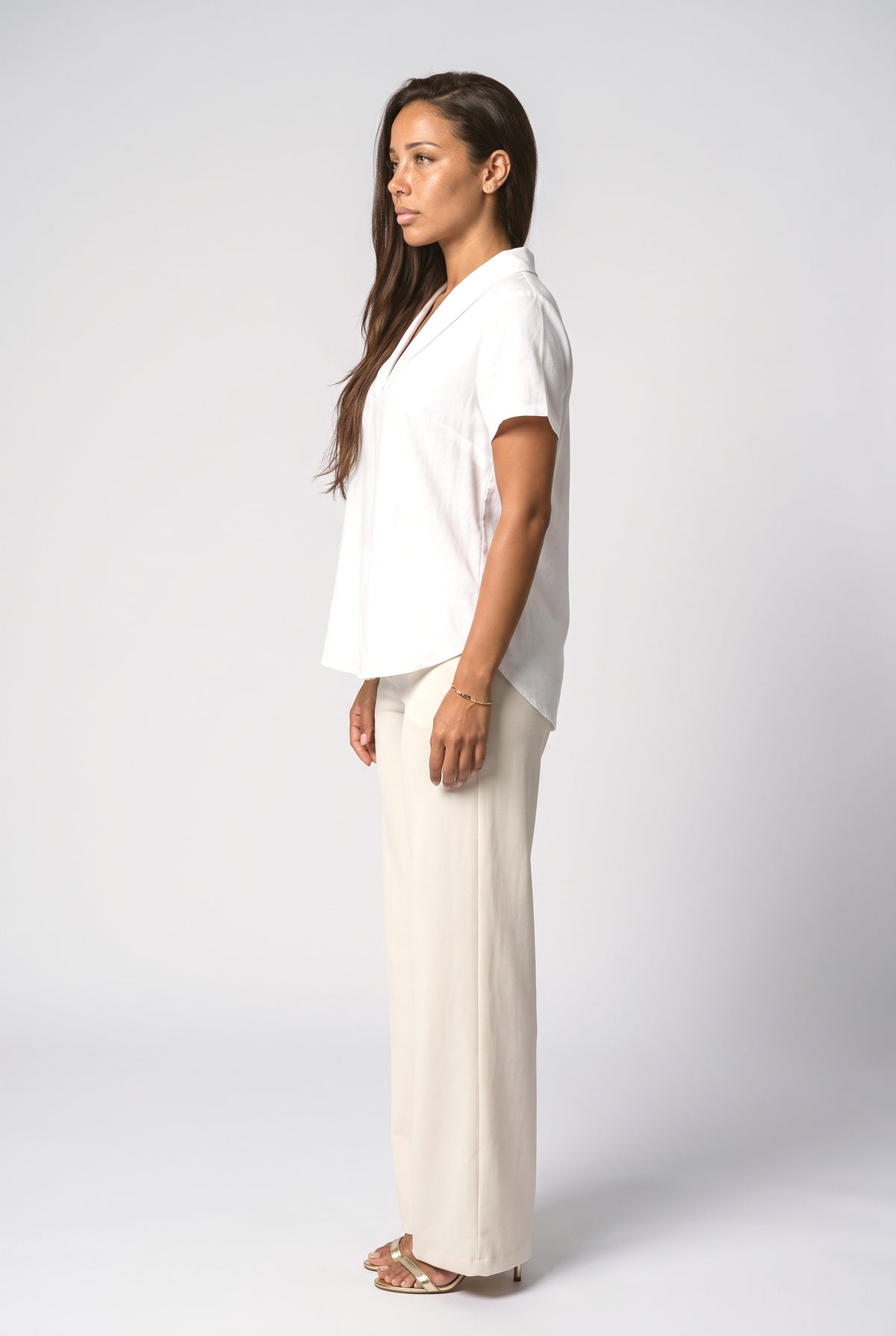 V-Neck Relaxed Blouse, back view
