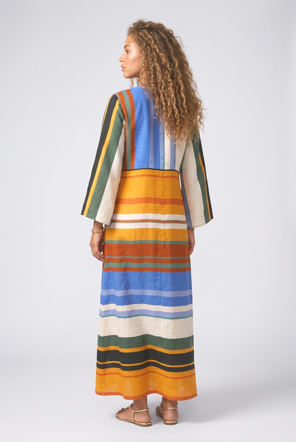 Horizon Stripe Maxi Dress, back view