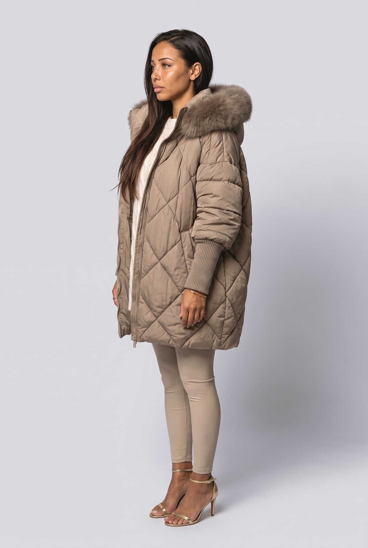 Oversized Winter Coat, back view