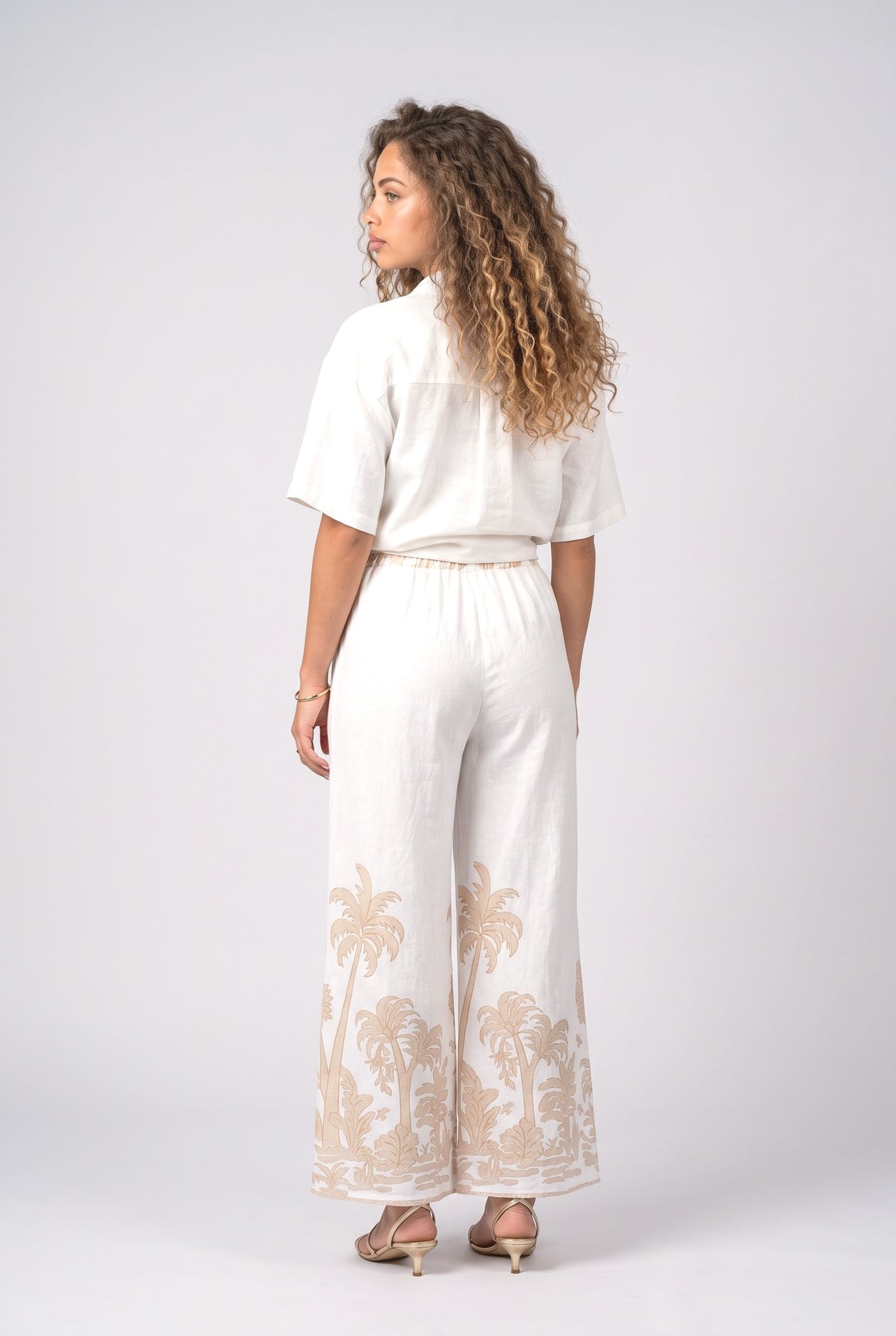 Linen Relaxed Pants, back view