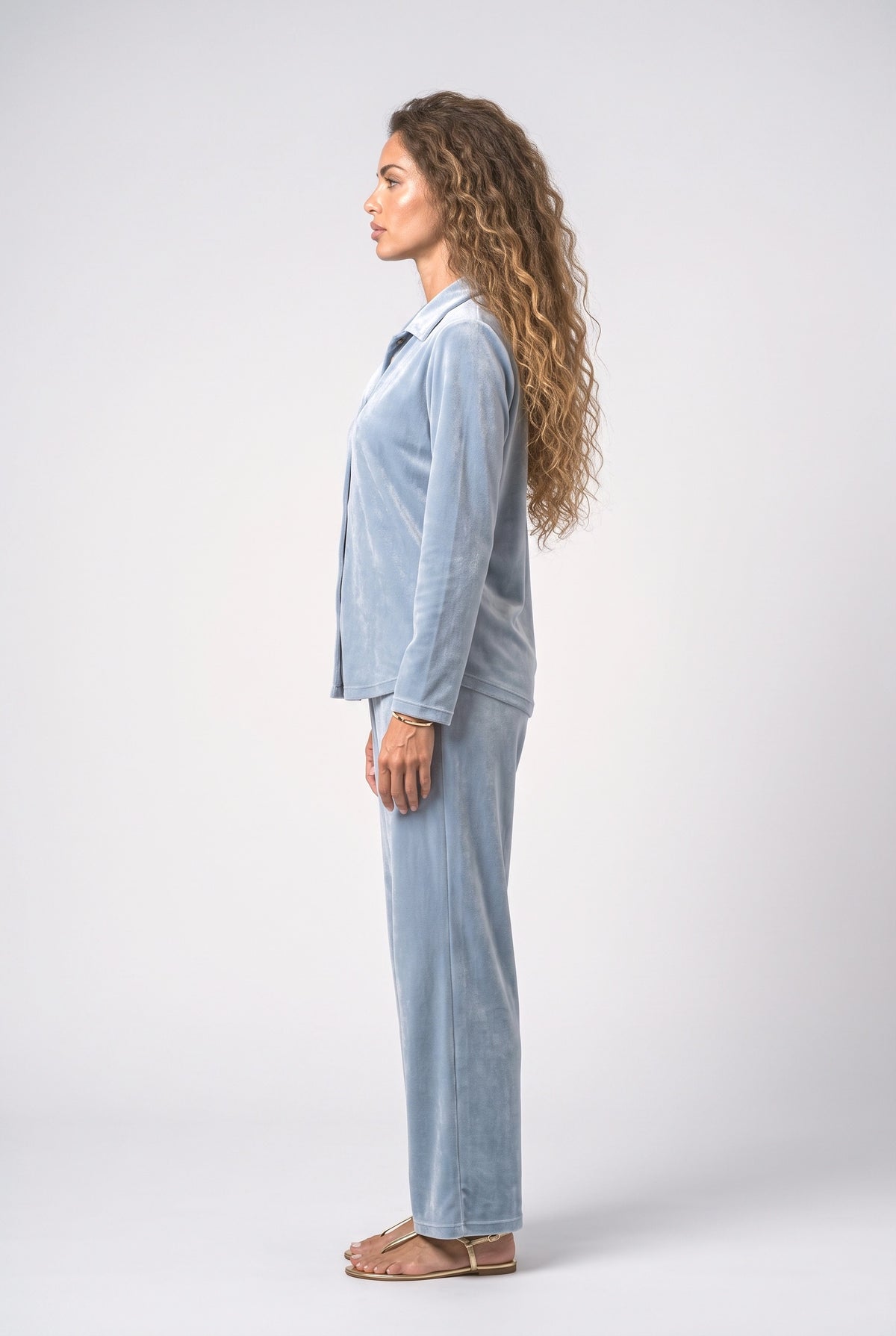 Velvet Two Piece Outfit, back view
