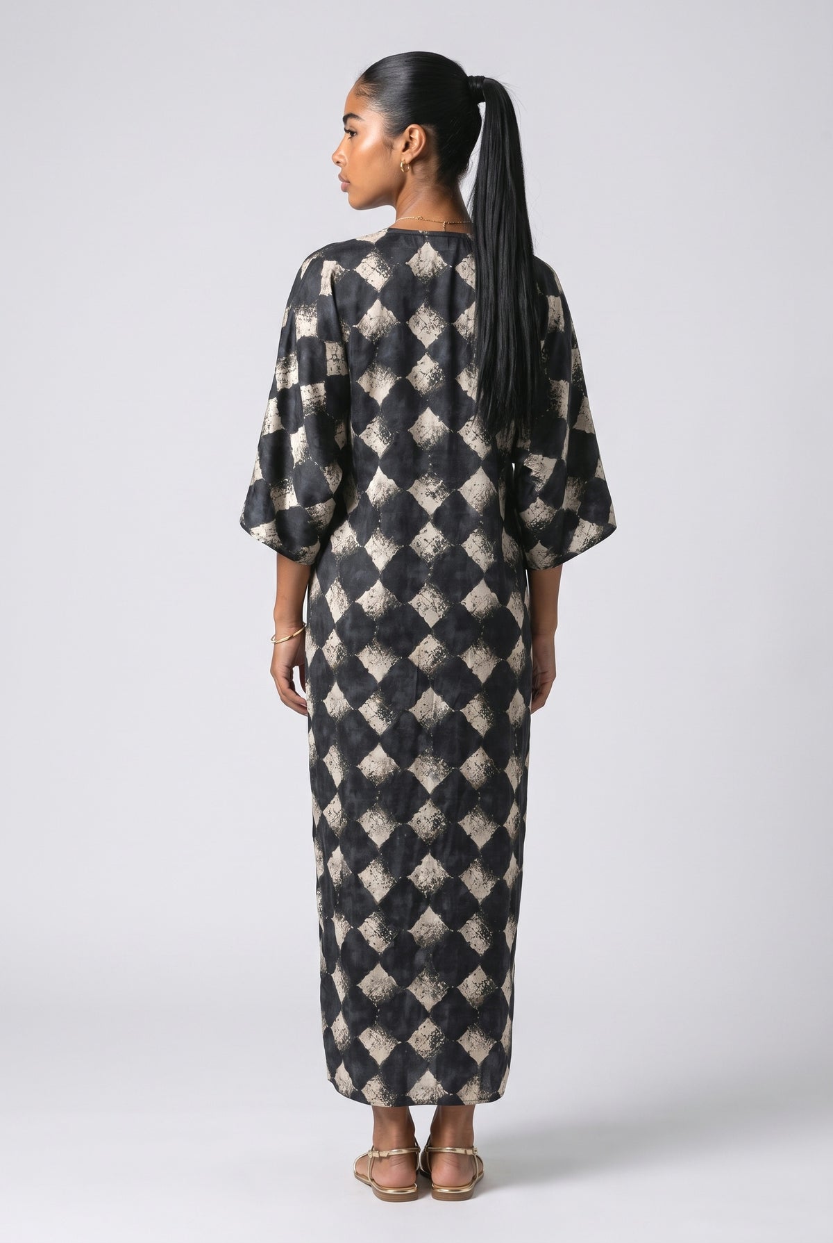 Plaid Maxi Dress, back view