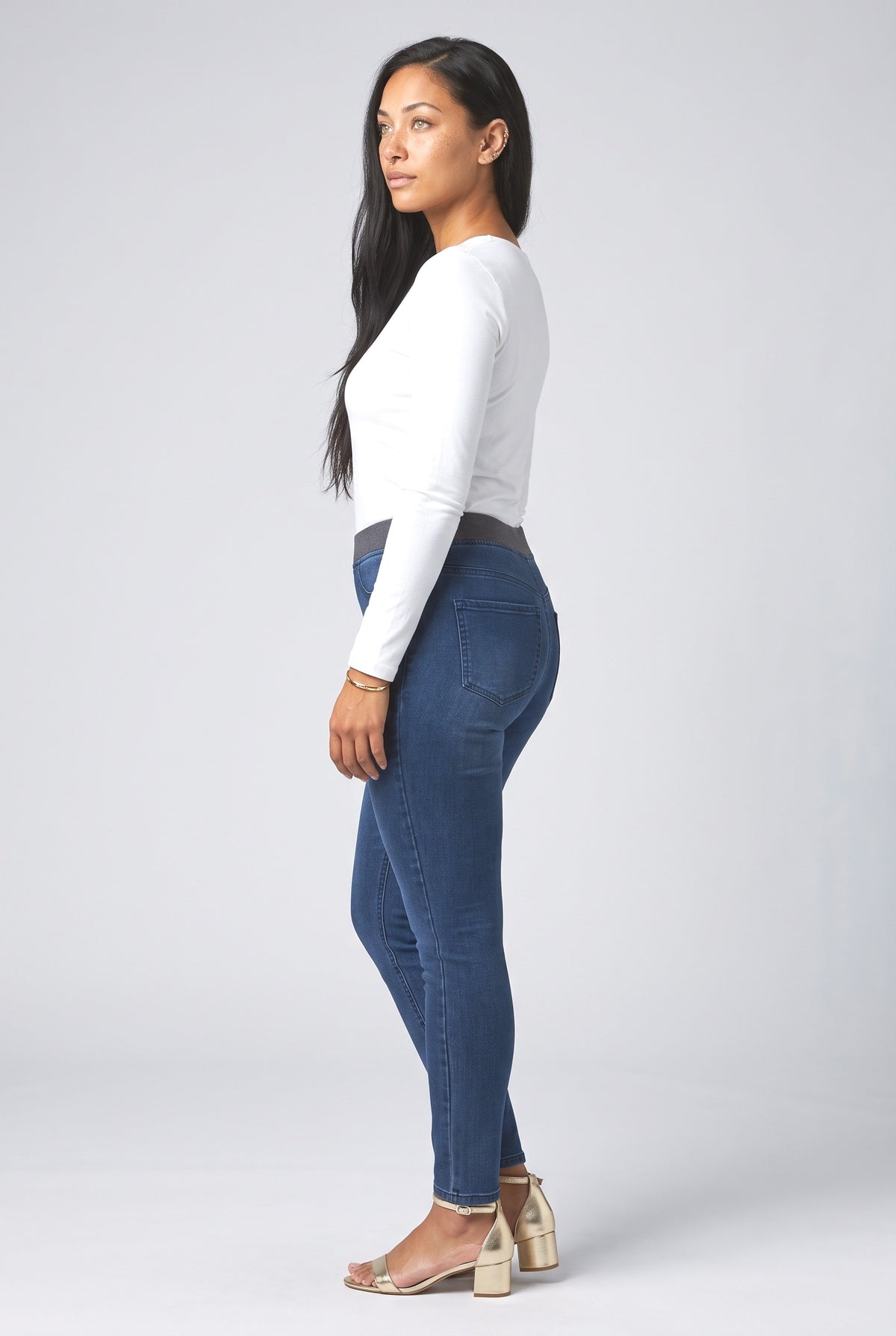 Blue Women's Jeans, back view