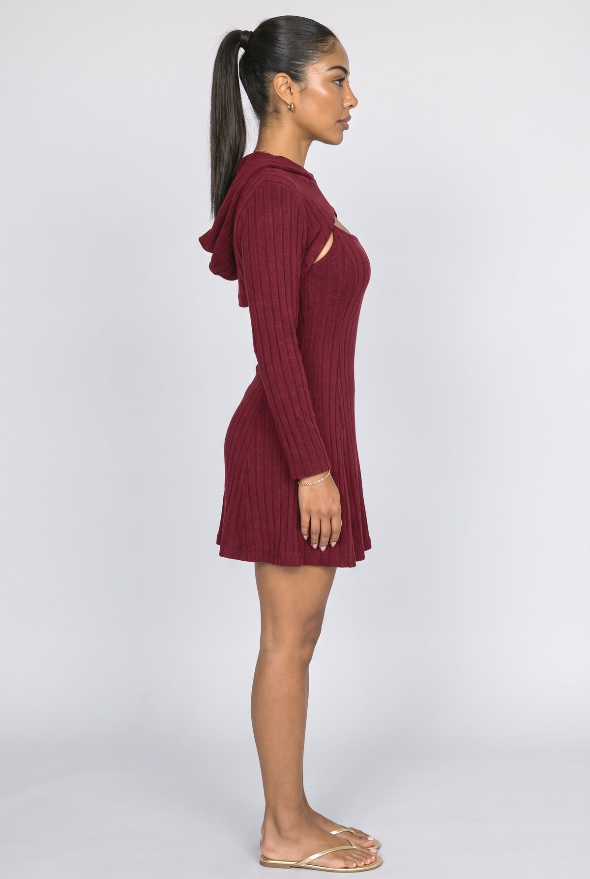 Ribbed Two Piece Outfit, back view